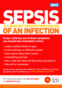 Above: The Sepsis Trust is increasing awareness of the condition.