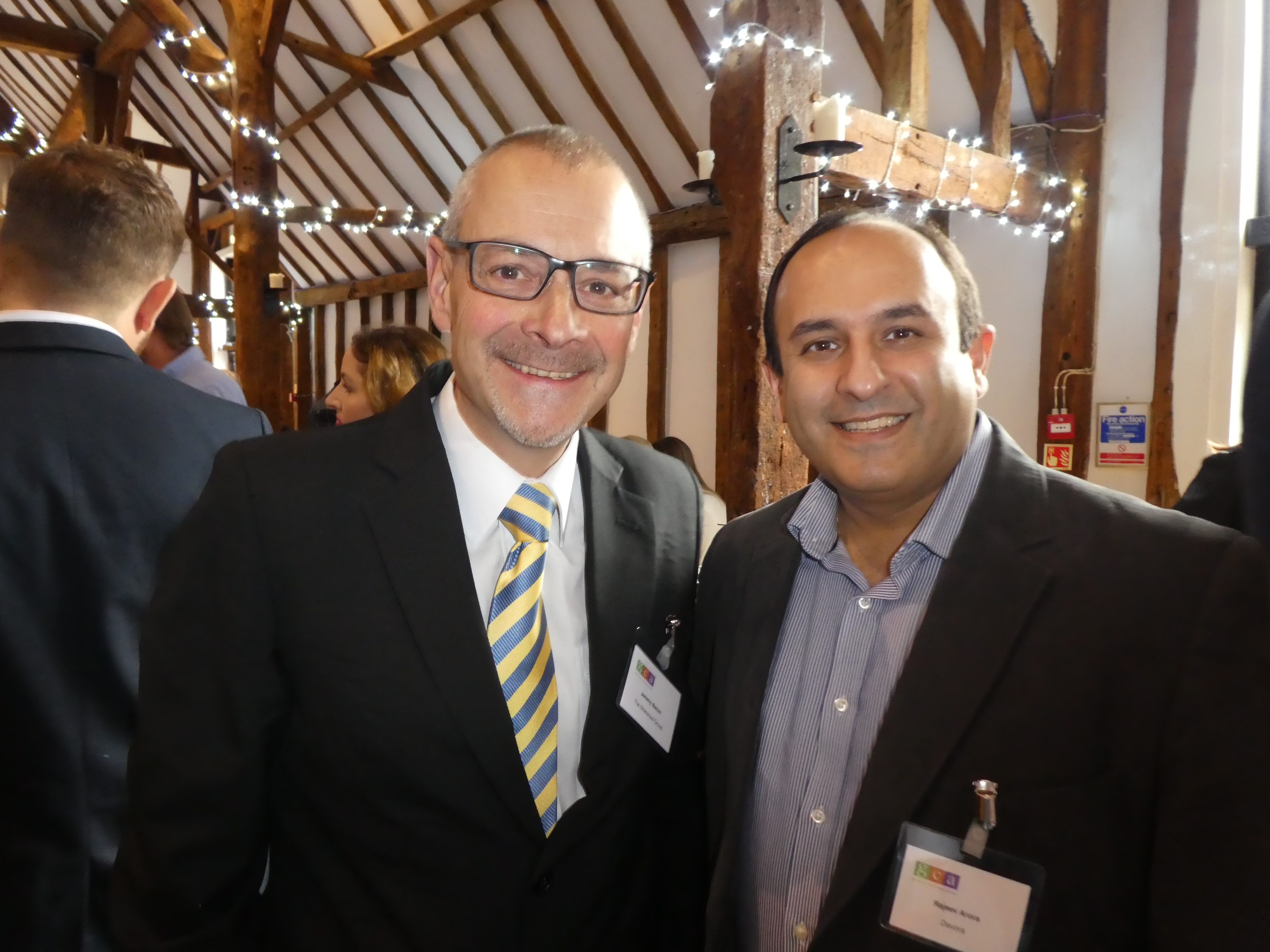 Above: Sherwood’s Jeremy Bacon (left) with GCA Council member Raj Arora, md of Davora at the recent GCA AGM. 