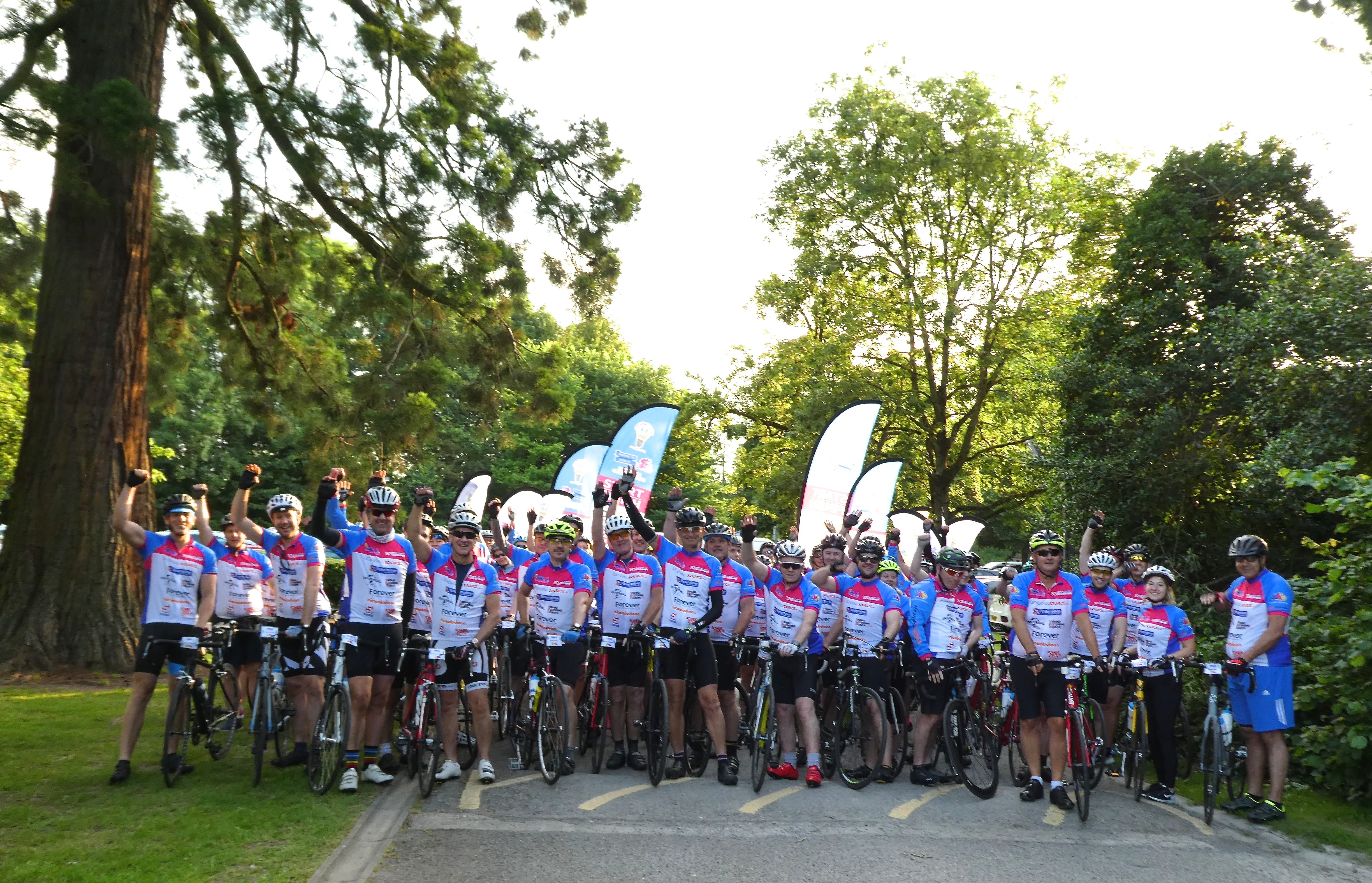 Above: The Bristol to Dublin bike ride raised £230,000 for The Light Fund. 