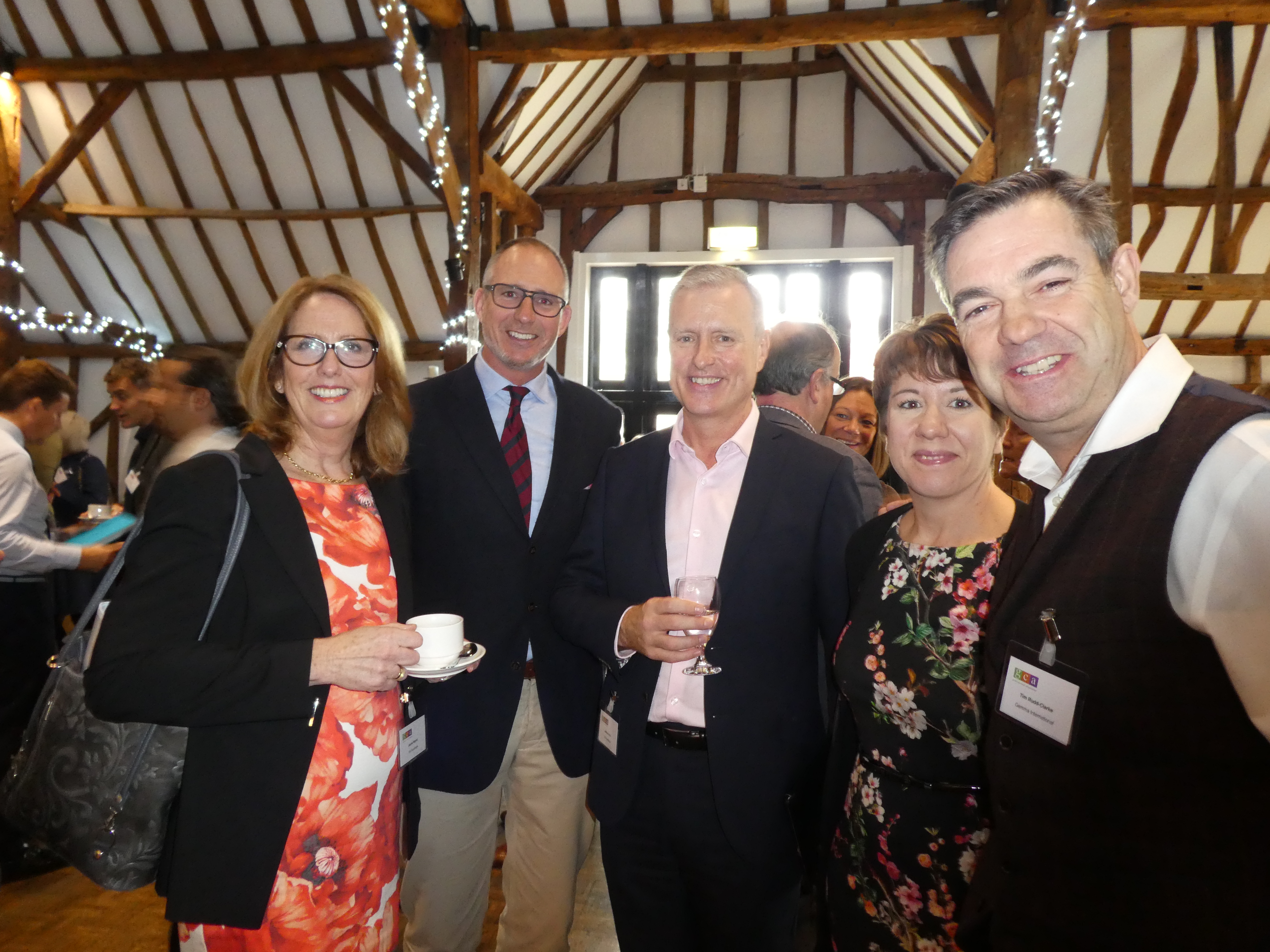 Above: James Conn, ceo of UKG (centre) with colleague Jayne Myers, commercial director (far left), Pigment’s Steve Baker (second left) and Gemma’s Tim Rudd-Clarke and Lucy Heath at the recent GCA AGM. 