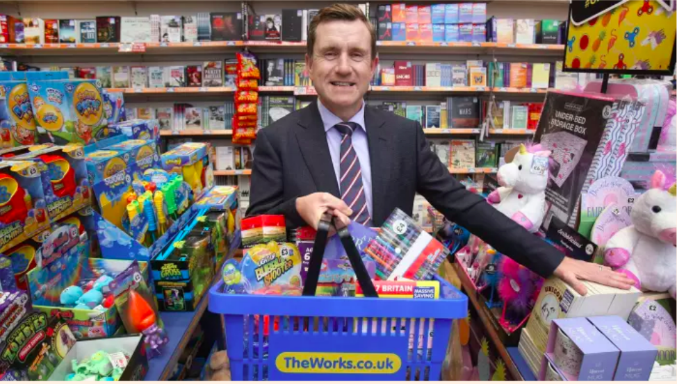 Above: Dean Hoyle is happy with The Works’ full basket! 