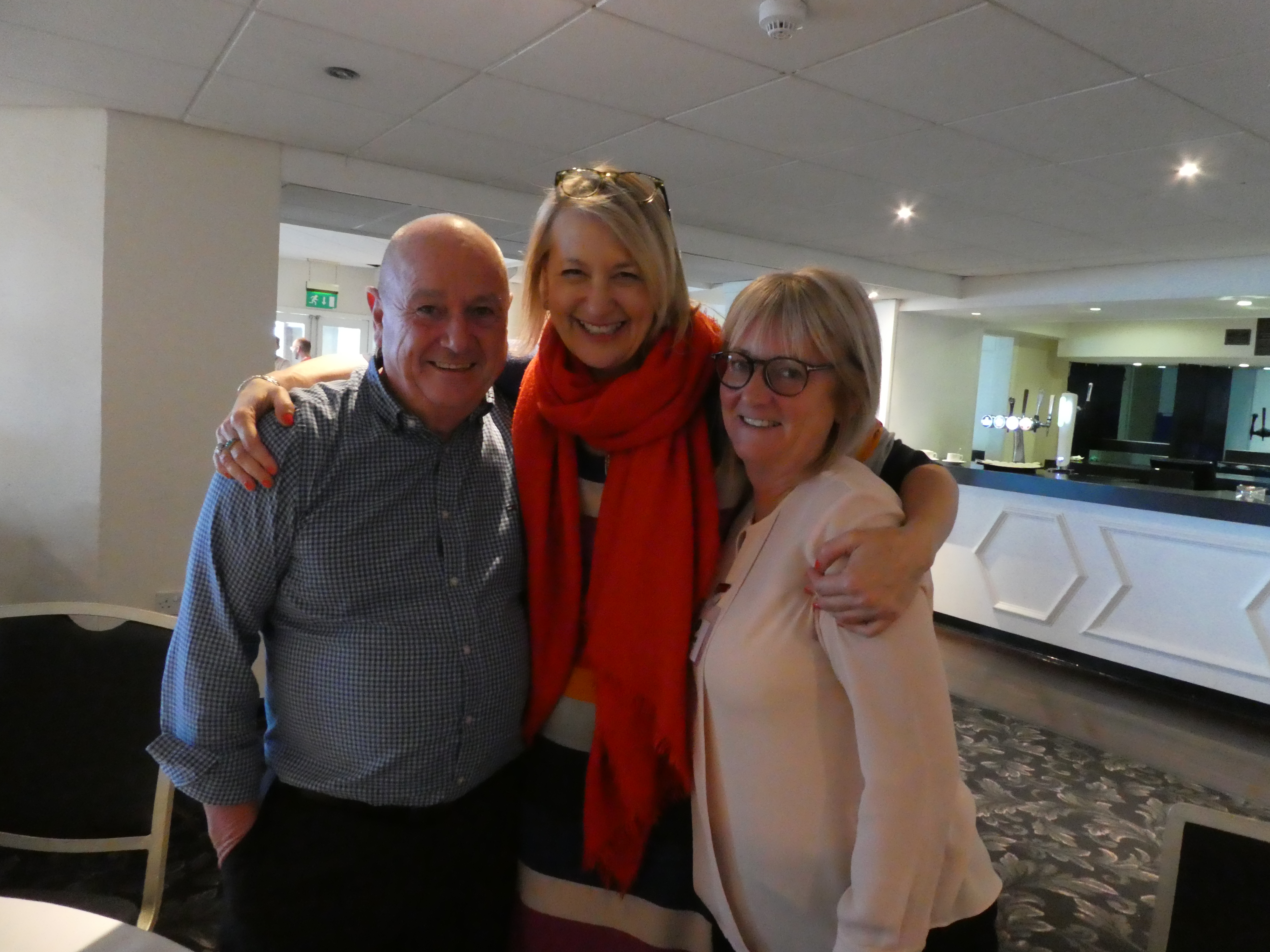 Above: As (centre) Sharon Little, ceo of the GCA leaves her post to go globetrotting at the end of this month, The Ladder Club gave her the opportunity for some bon voyage hugs with the likes of Bob Short of The Imaging Centre and Janet Stevens of GF Smith. 