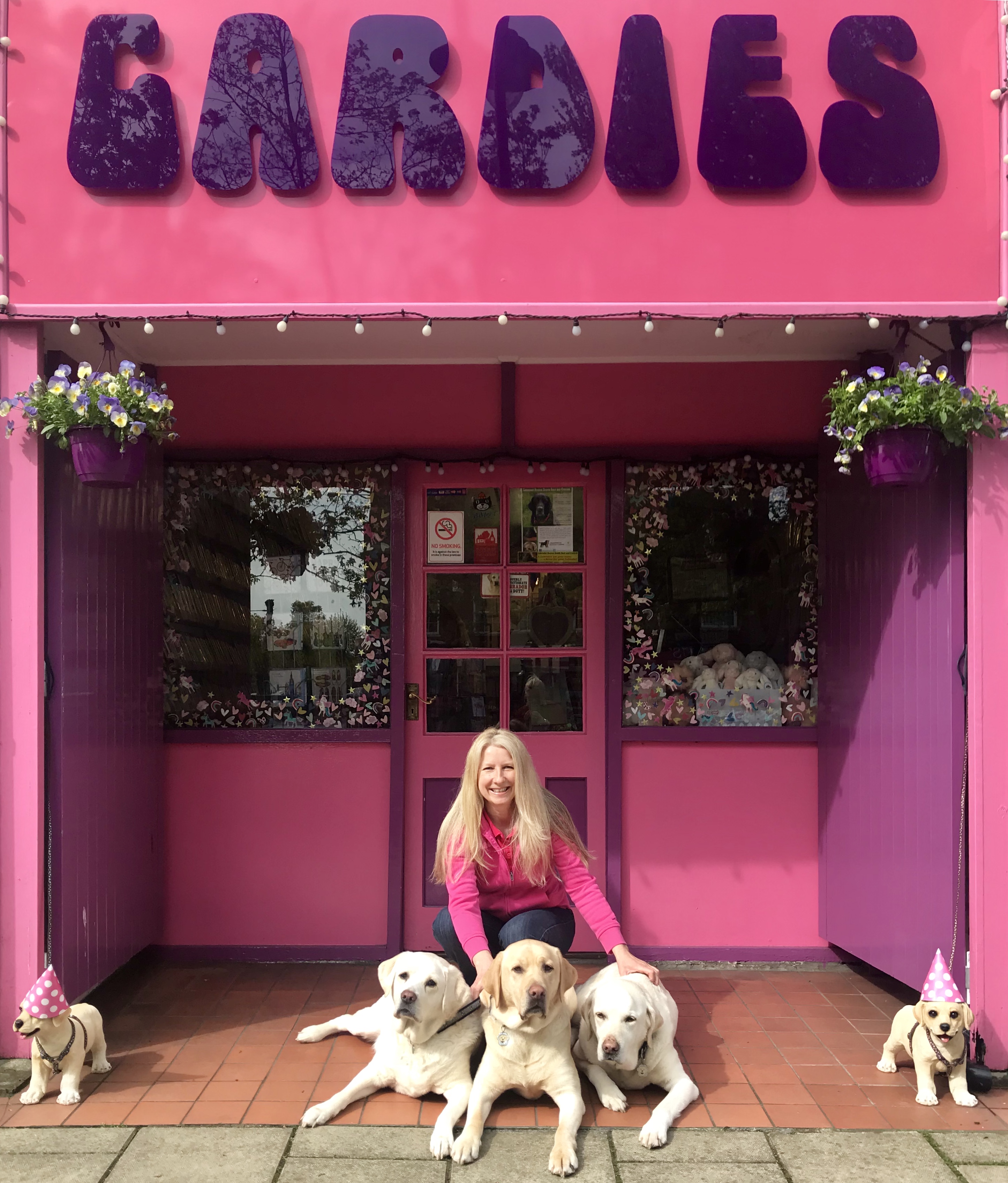 Above: Jo Sorrell outside Cardies with some of her ‘ponks’.