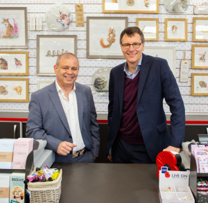 Above: Miles Robinson (left) with business partner Nigel Williamson, who sensed some cost saving behaviour in Christmas card buying in 2018.