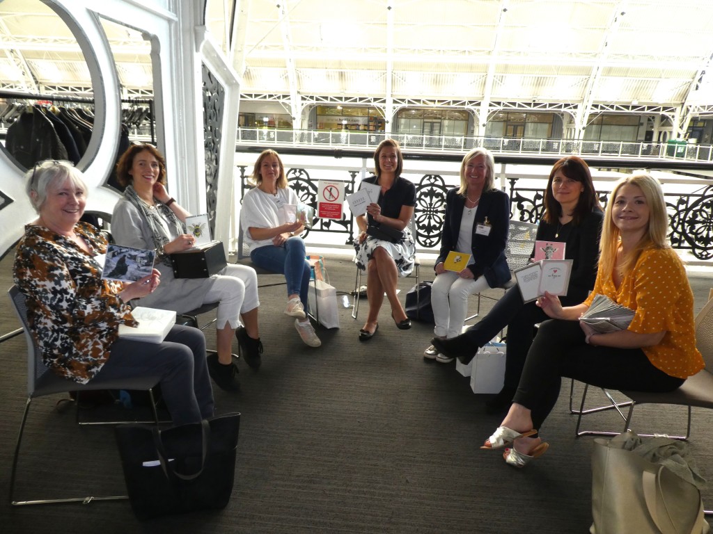 Above: Publishers at last year’s event waiting in their ‘pen’ for the Dragons to come and choose them for a pitch.