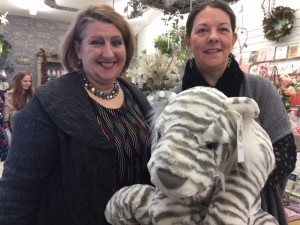 Above: Rose Trow (left) with Wendy Robilliard, who is a customer (with her Polka Dot shop in Bristol) and fellow agent, as Wendy recently started covering the Channel Islands. 