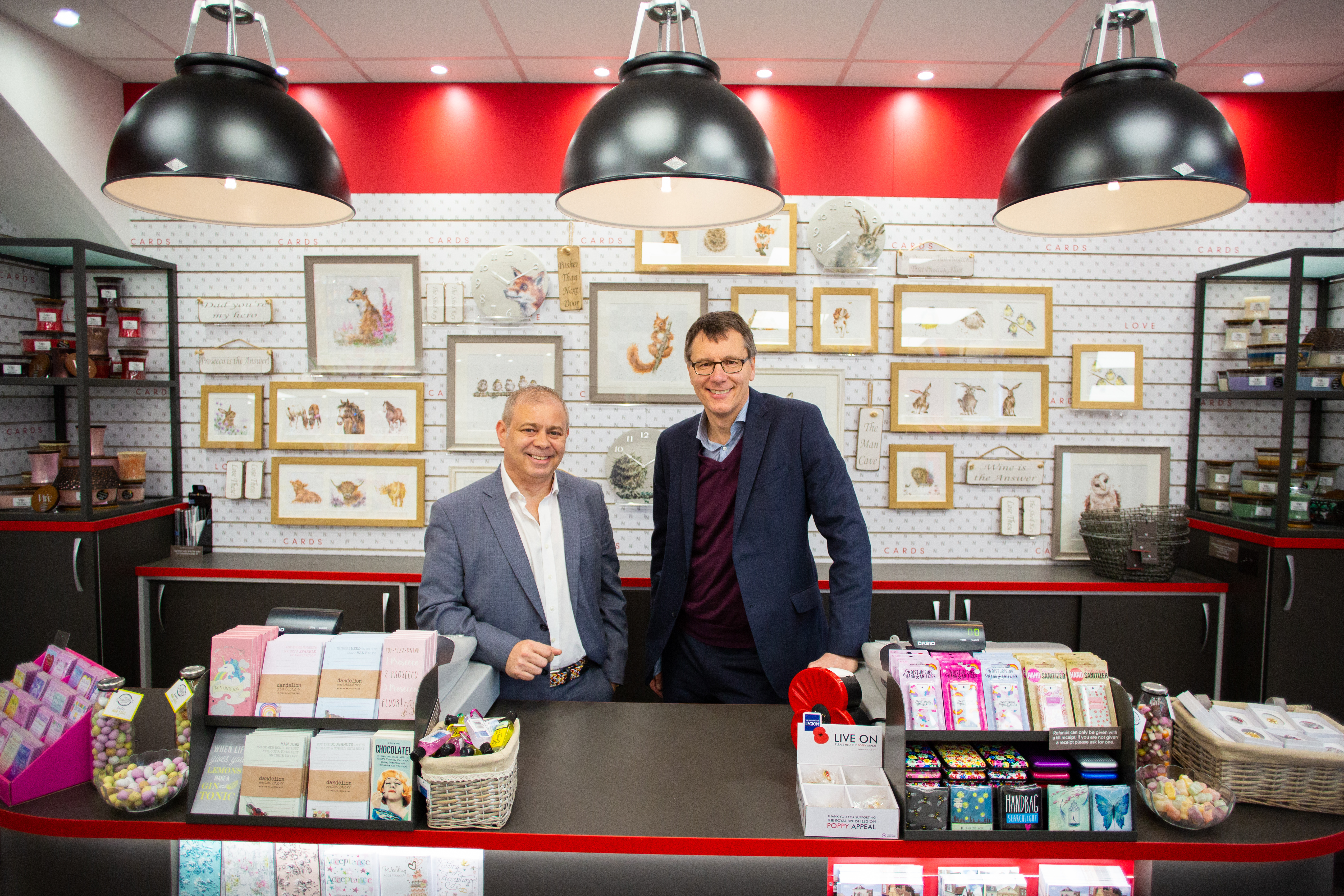 Above: Miles Robinson (left) and his business partner Nigel Williamson in their Wallingford flagship store.