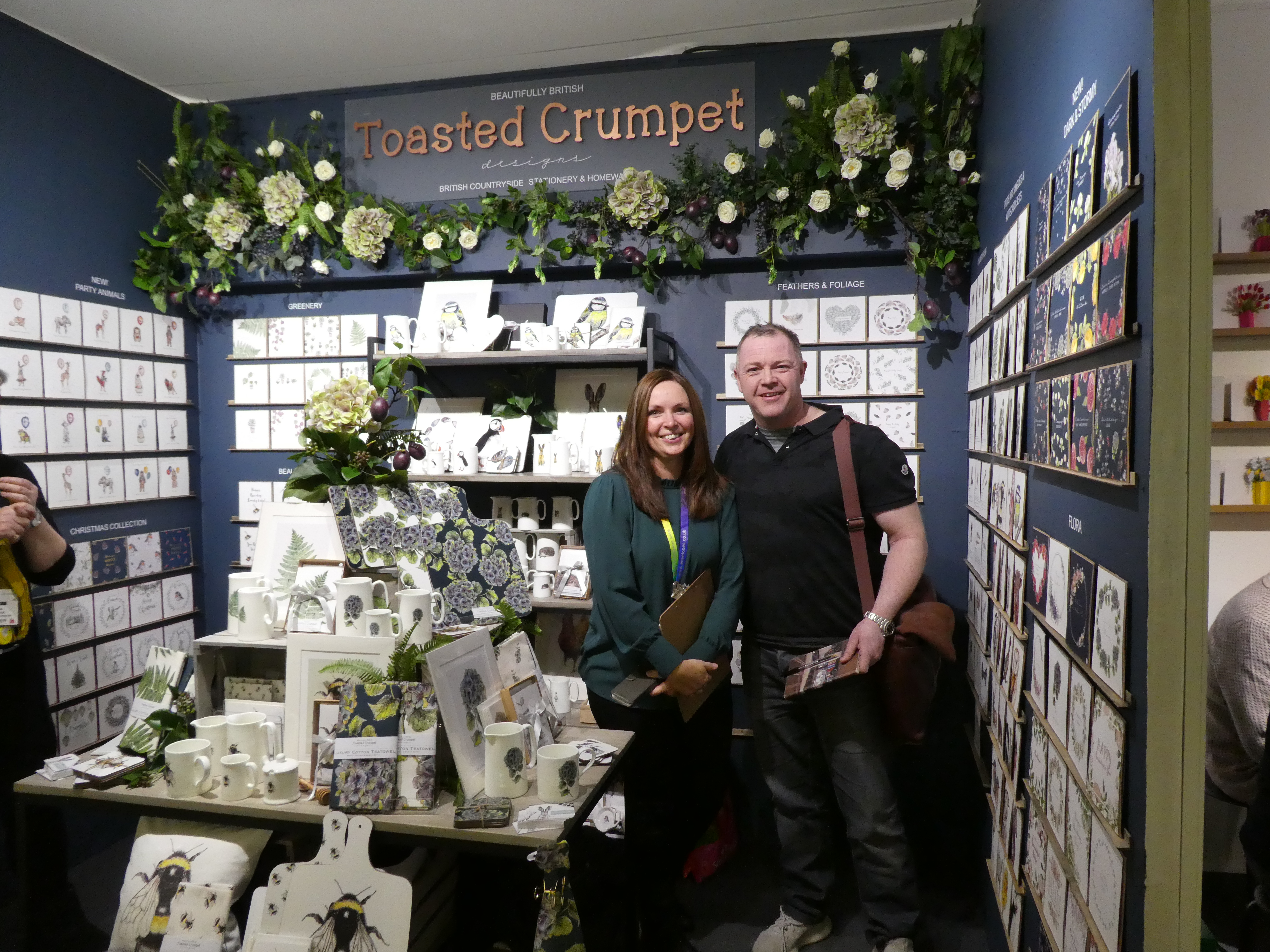 Above: Scottish retailer (and PG columnist), David Robertson with Toasted Crumpet’s owner Jo Clarke.  