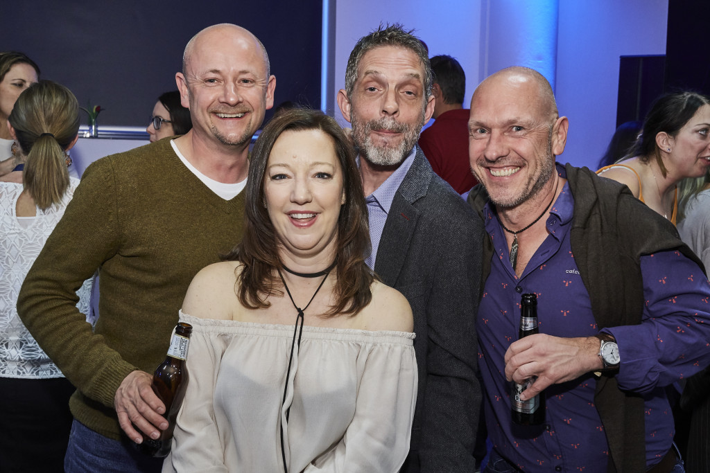 Above: Markus Keller (far right) having fun at a PG Live first night party with (left-right) Loxleys’ Richard Bacon and Sally Drinkwater and Steve Jones-Blackett (Wendy Jones-Blackett). 