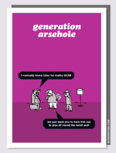 Above: One of the many Modern Toss card designs. 