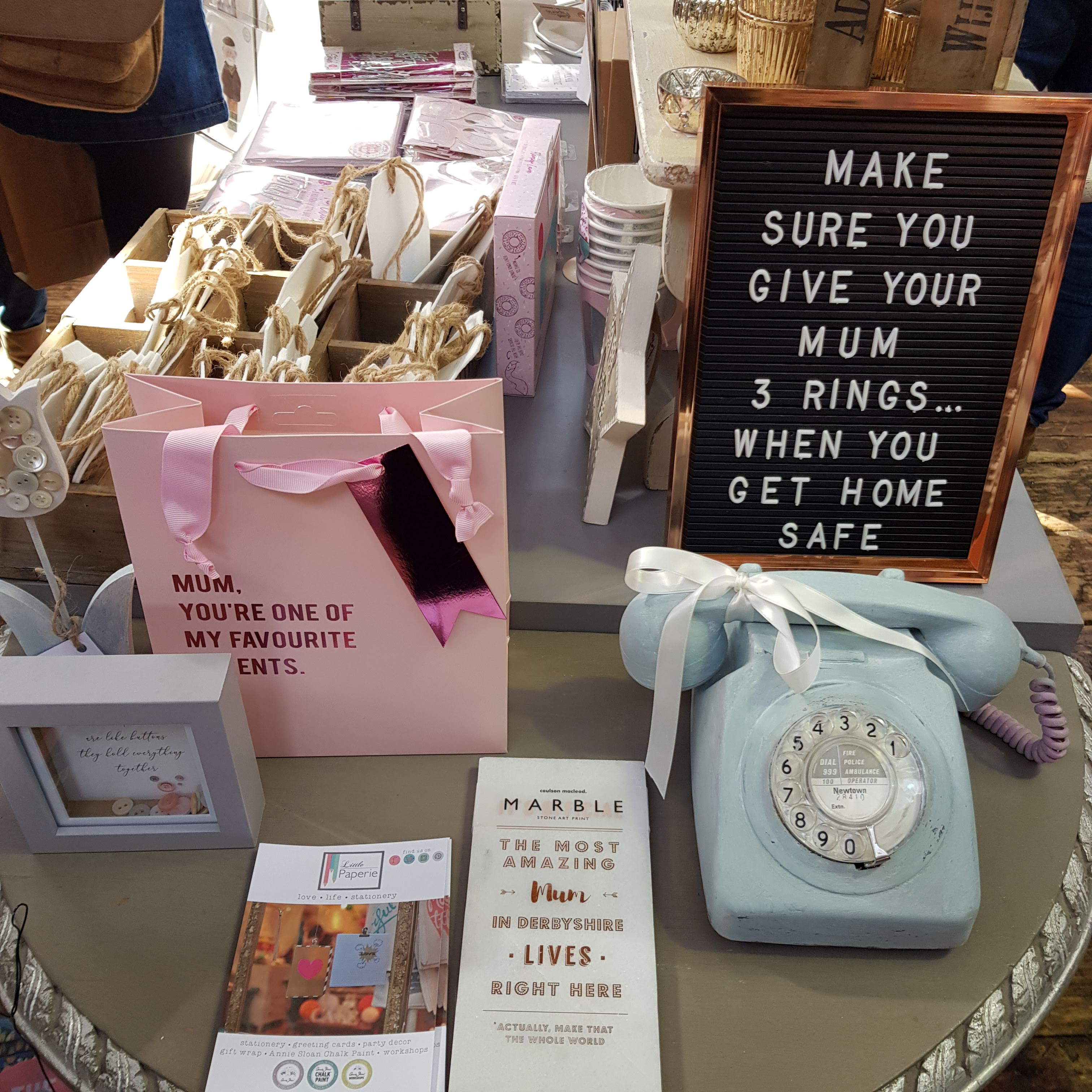 Above: As well as its own shop, Little Paperie also now has a concession in another local shop, plus participated the Derbyshire Spring Market event. 