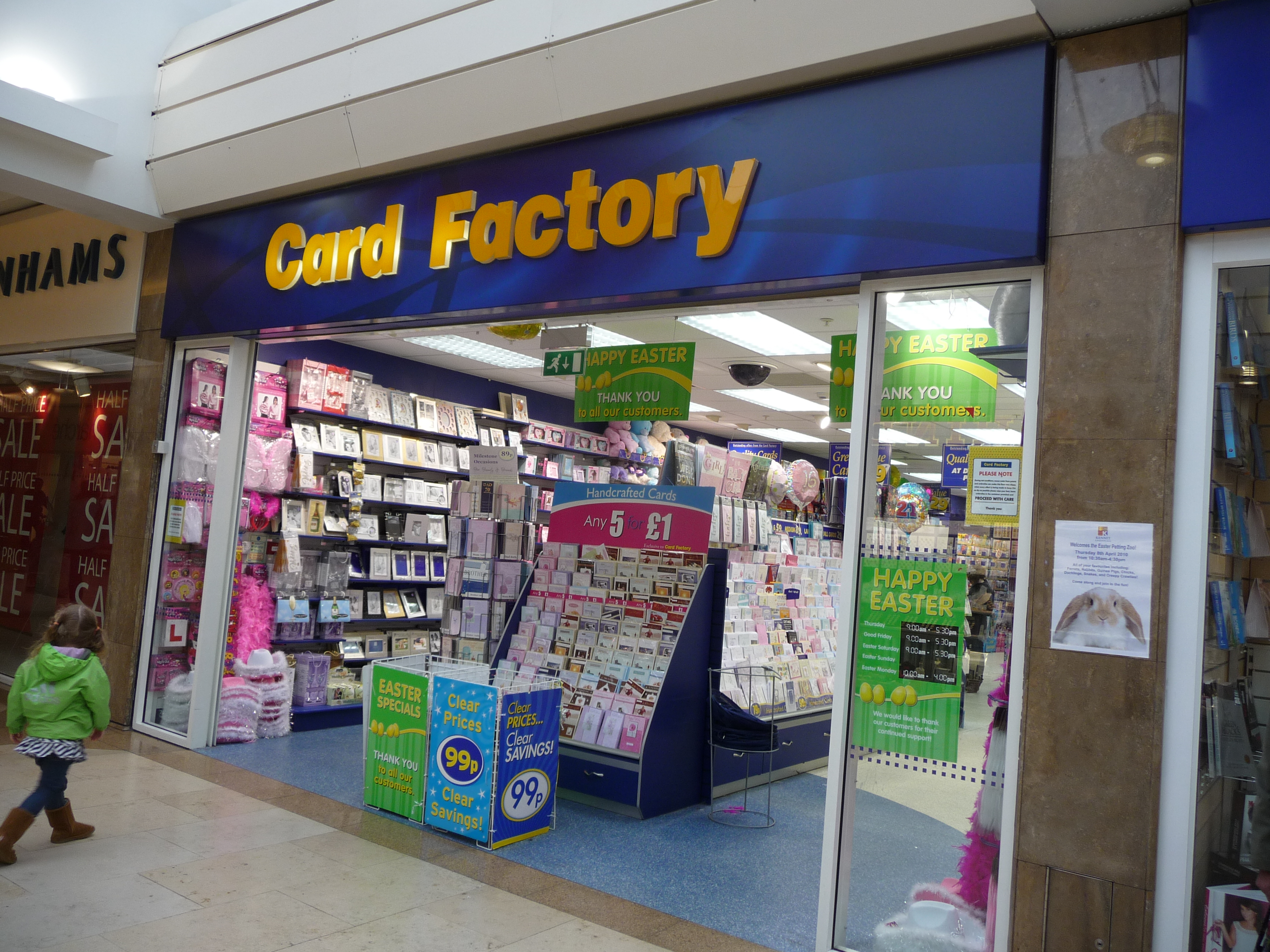 Above: Card Factory scored a high 75% on the customer satisfaction stakes by the British public. 