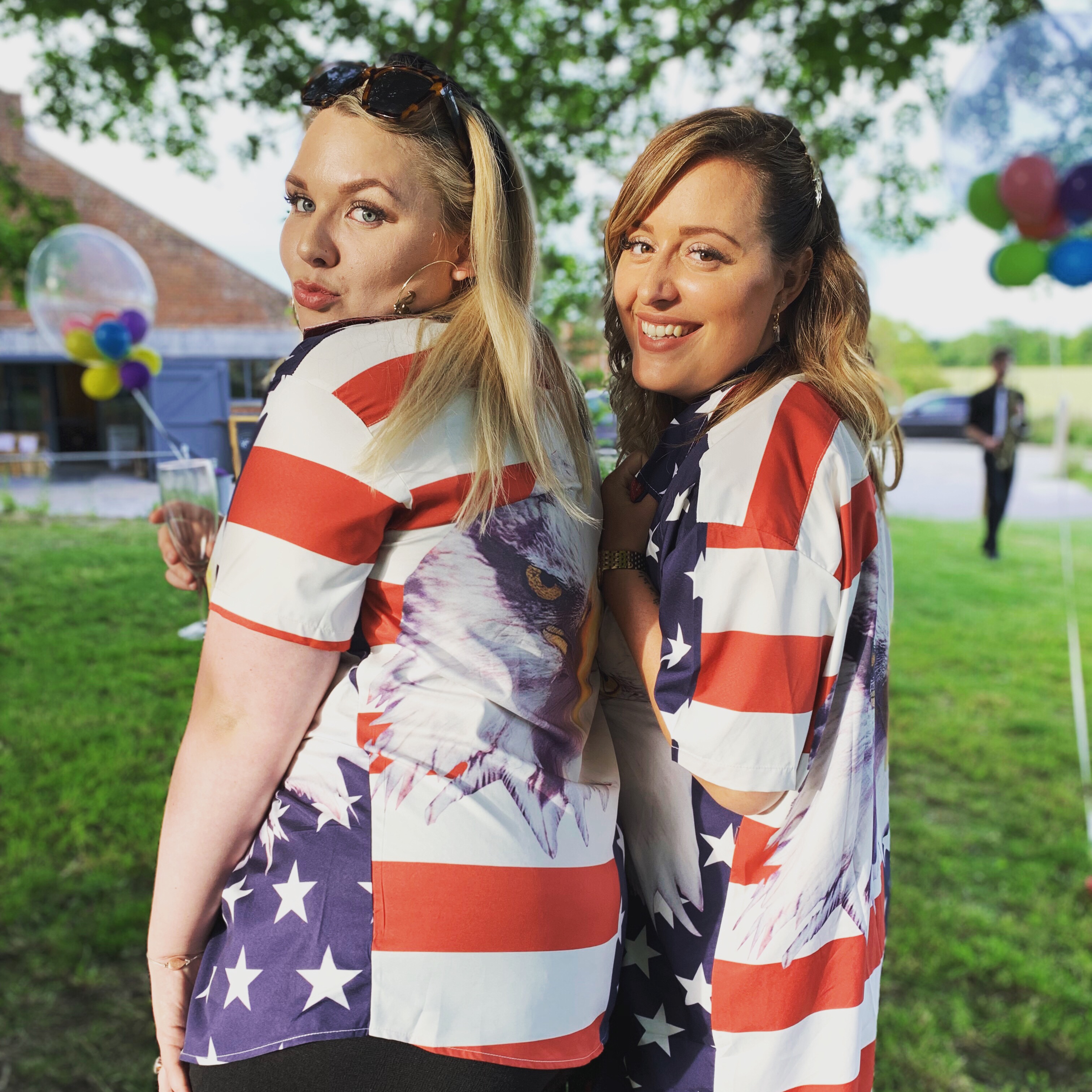 Above: Stars and stripes from Cherry Orchard’s Lottie Carter and Sophie Ellis. 