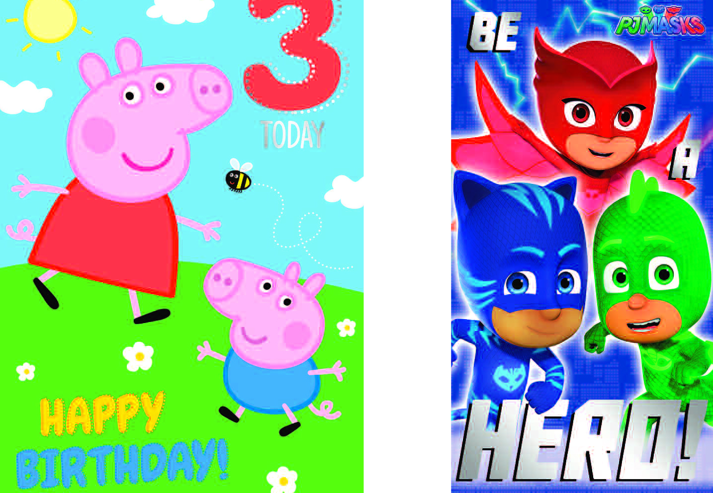Above: The first Peppa card design that has been developed by Danilo. It will also be carrying some former Gemma cards (such as this PJ Masks one) to provide customers with supply.