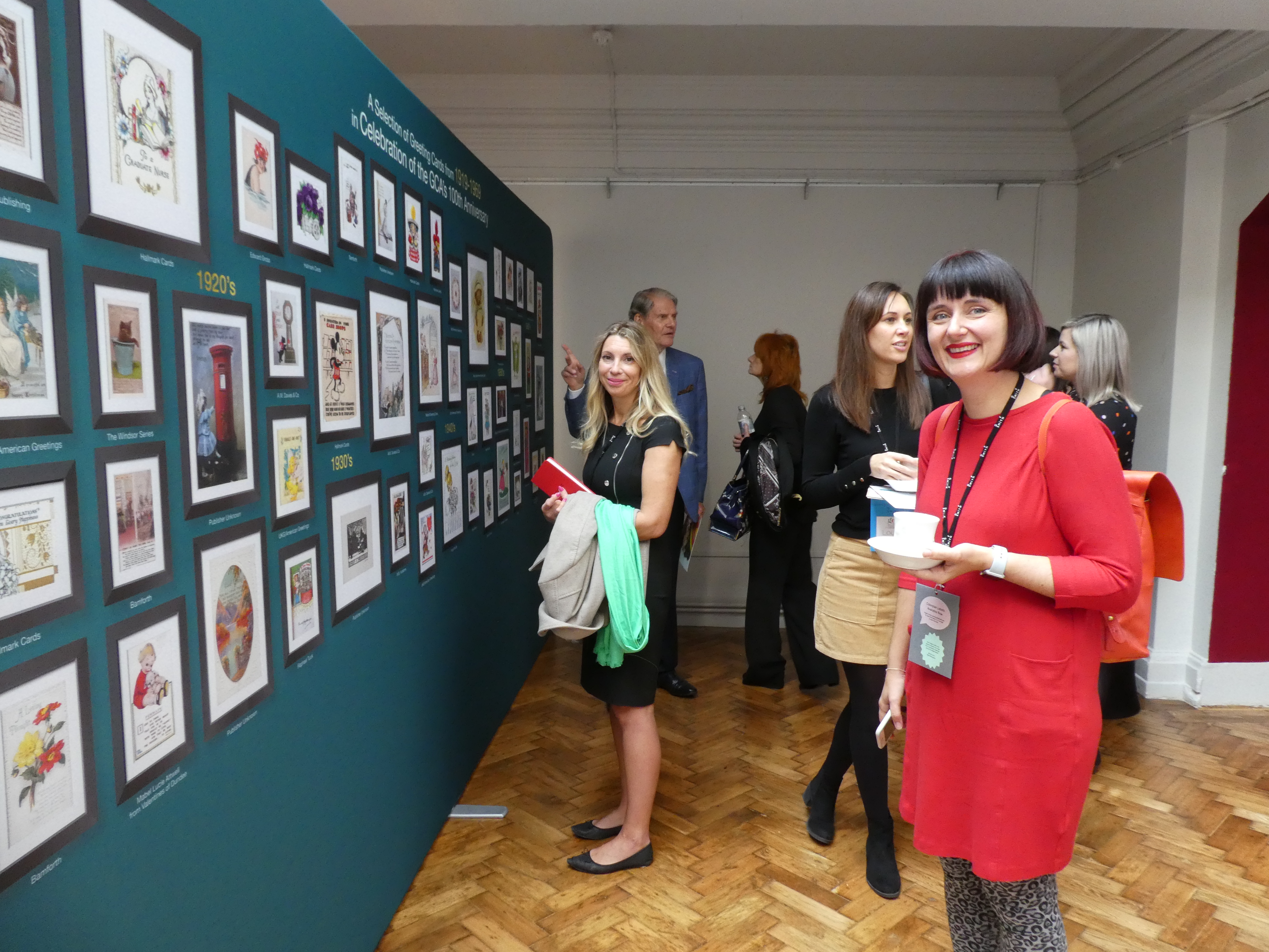 Above: Lizzie Parker (right) and Carte Blanche’s Grace Elphinstone (left) joined others in looking at the exhibition, which is now available to be used by GCA members and other interested parties. 