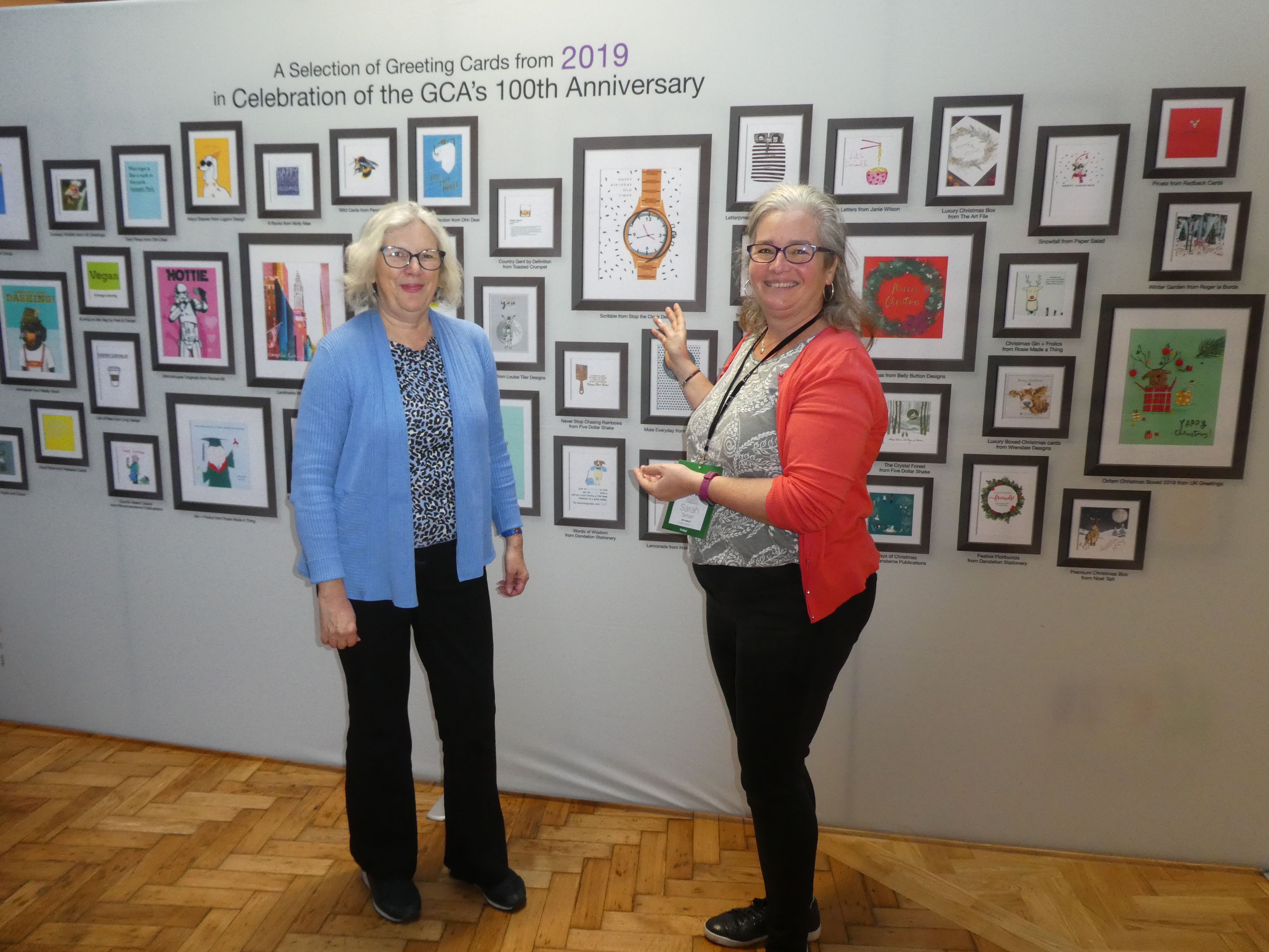 Above: BBC’s Kathryn Morrison (left) with PR Direct’s Sarah Selzer in front of part of the GCA’s 100th Anniversary exhibition that was launched at the recent AGM and Conference. 