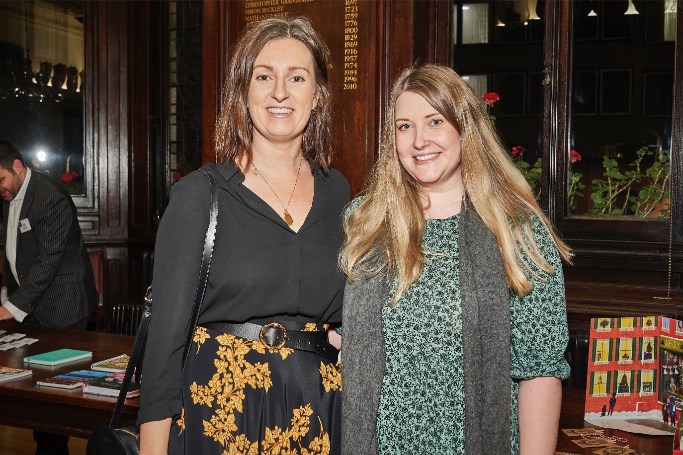 Above: Waterstones’ senior buyer Hazel Walker (left) with buying colleague Claire Quinn at The Calies. 