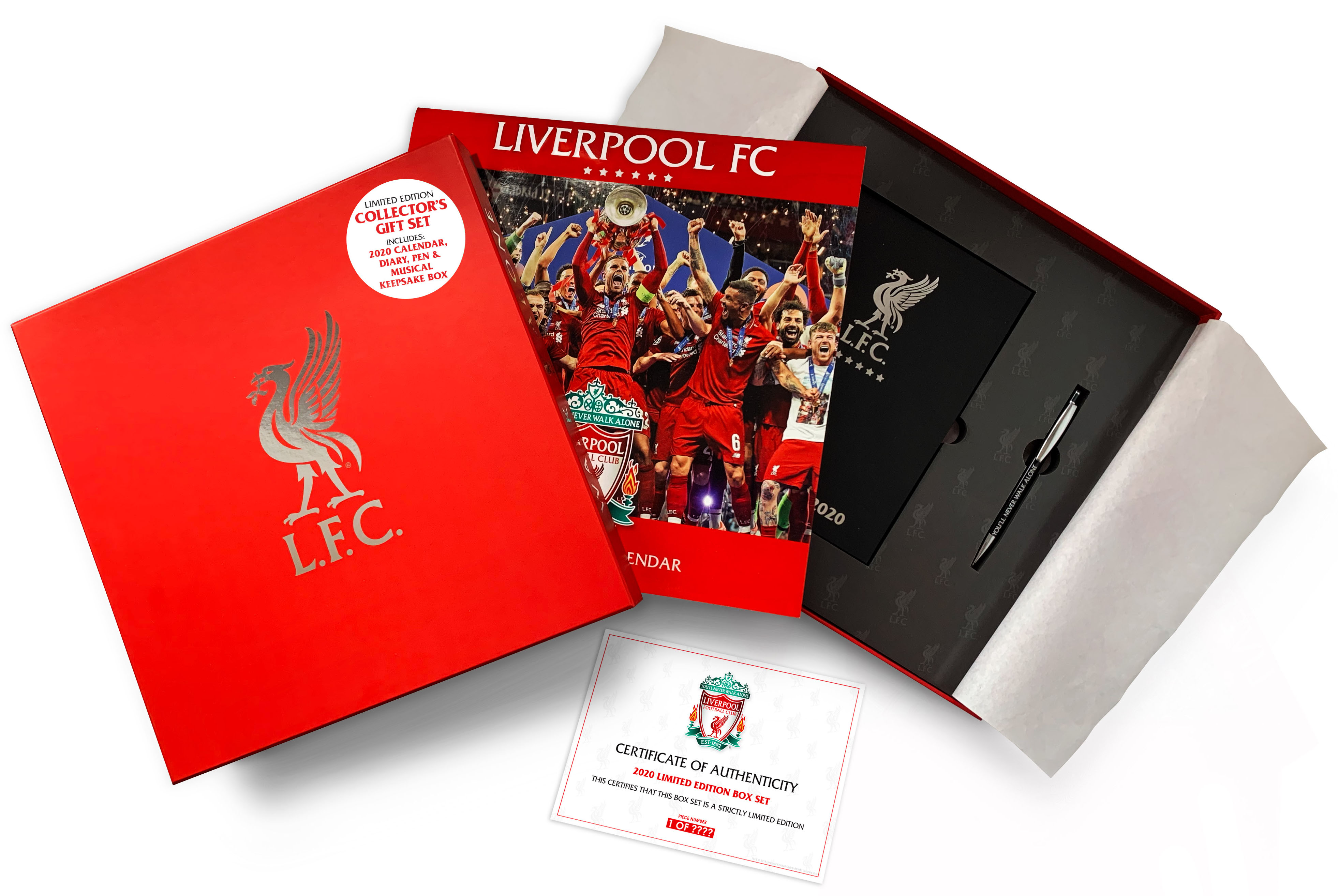 Above: Danilo’s Liverpool FC limited edition box set which plays the team’s anthem when the box is lifted. 