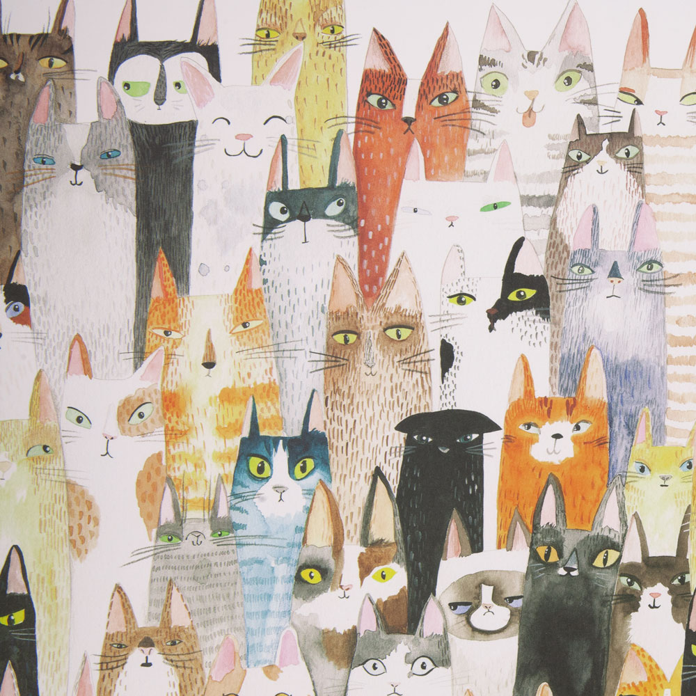 Above: Cats Cats Cats giftwrap from U Studio.
