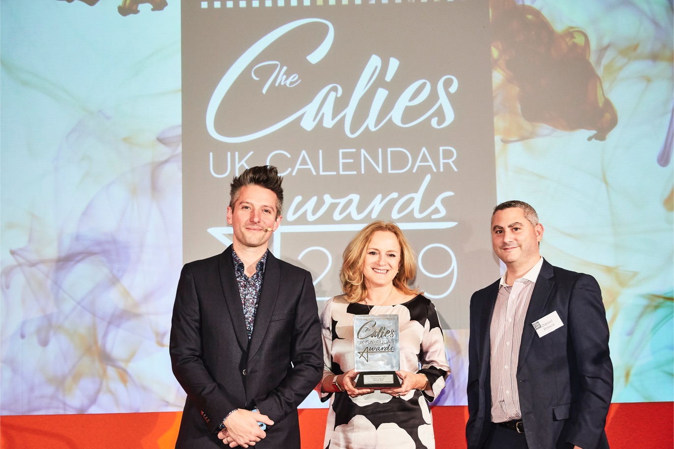Above: Elizabeth Rose, marketing manager of Rose Calendars received the award from Danilo’s managing director, Daniel Prince.