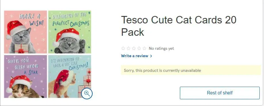 Above: Tesco has withdrawn the cards in question.