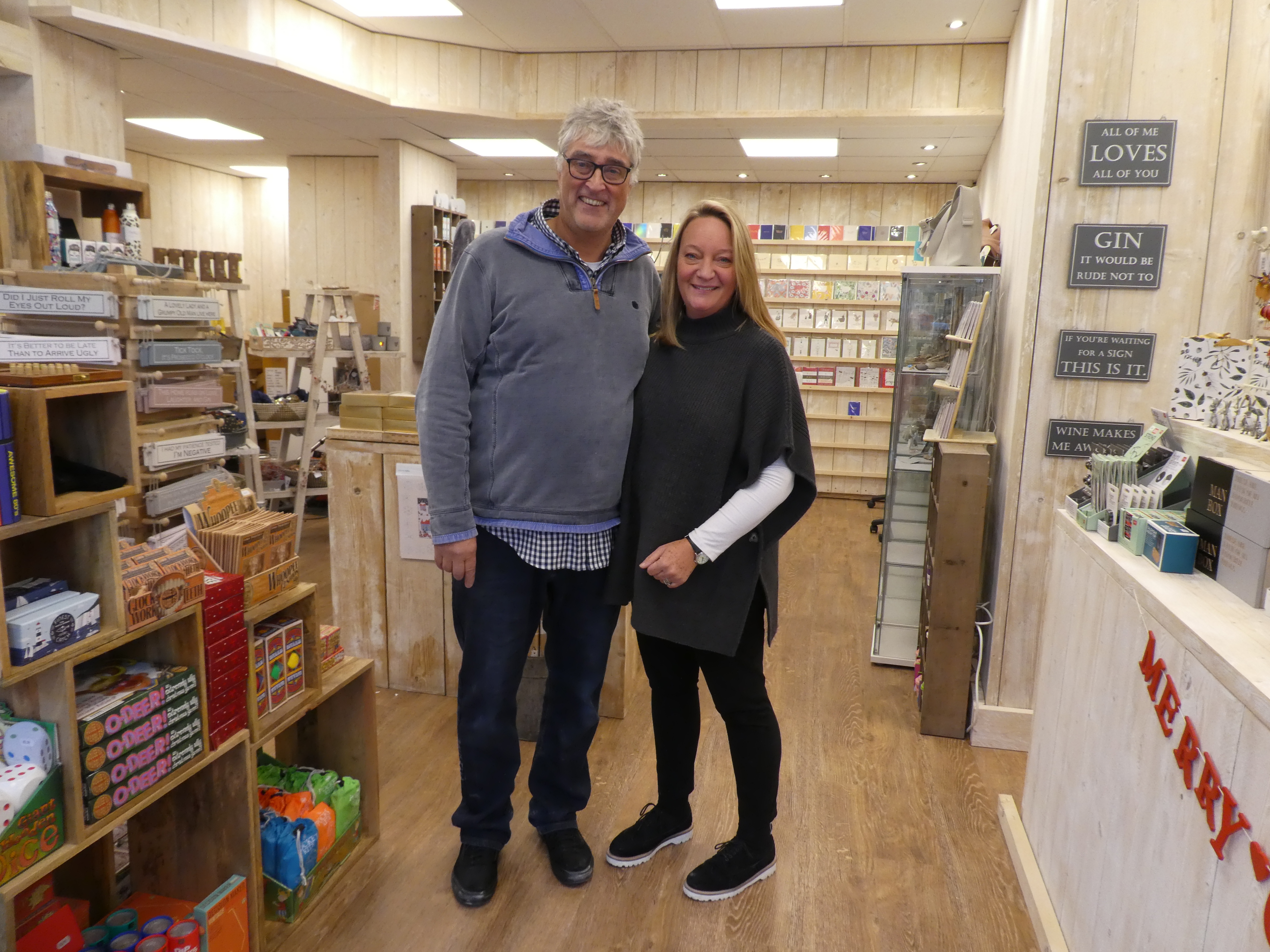 Above: Harriet and Adam de Wolff in their new Crystal Palace Indigo Tree shop the day of the opening. 