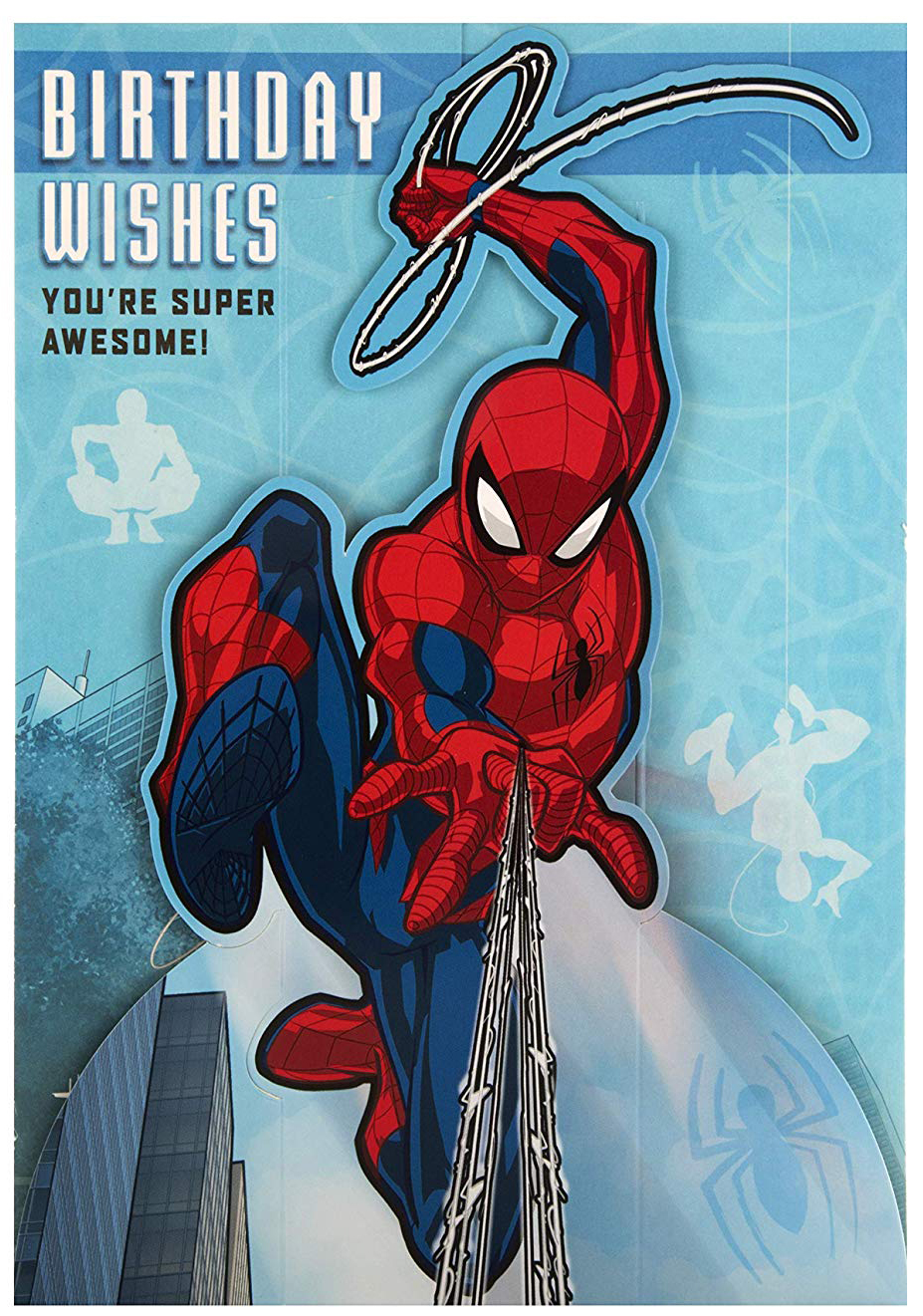 Above: Great for older kids, a Spider-Man design from Hallmark.