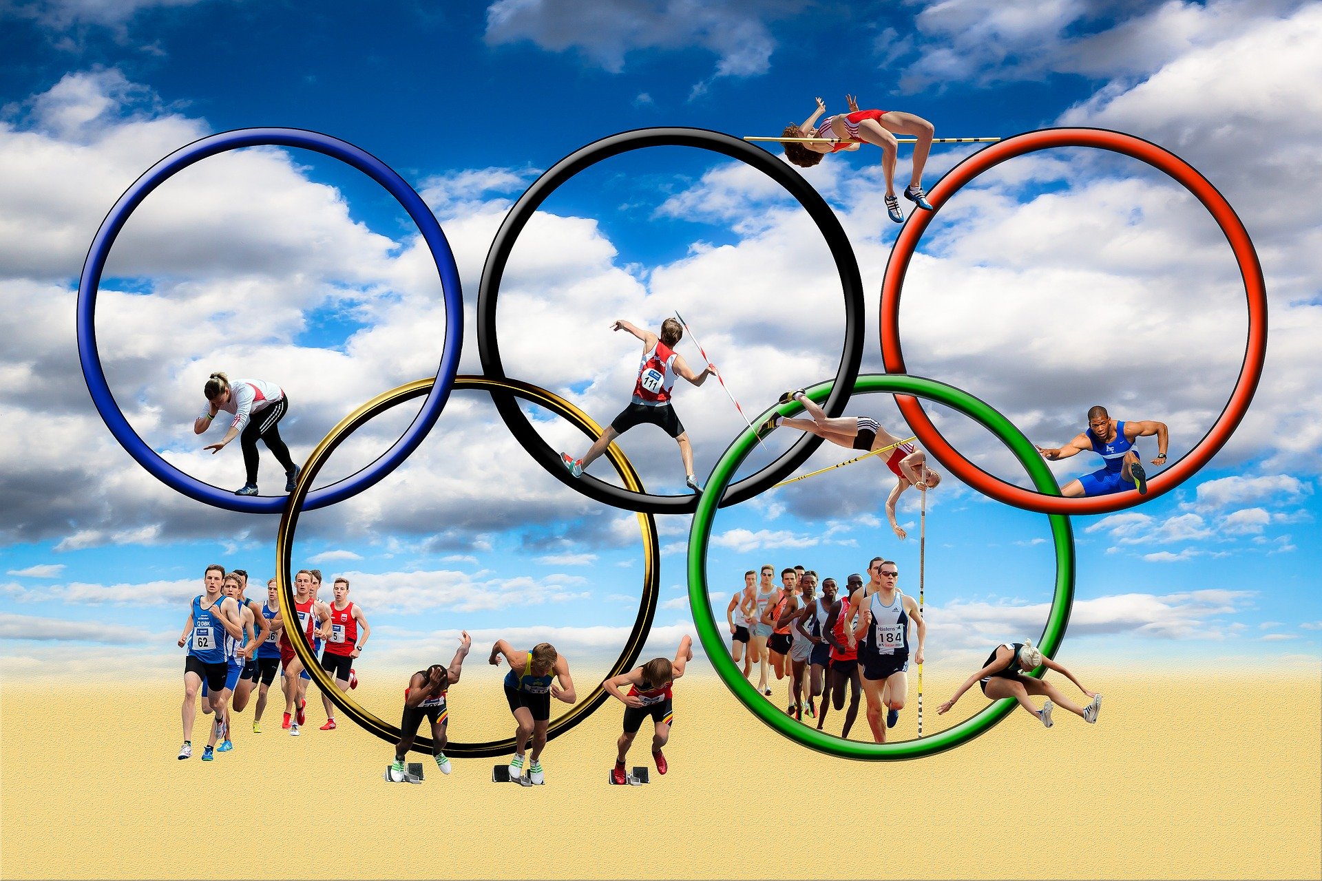 Above: The Olympic rings are off to Tokyo this summer.  