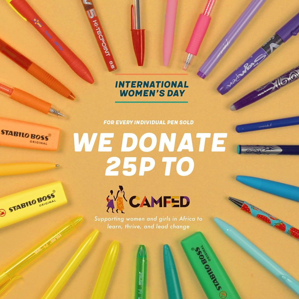 Above: Paperchase donated 25p for every pen sold to CAMFED 
