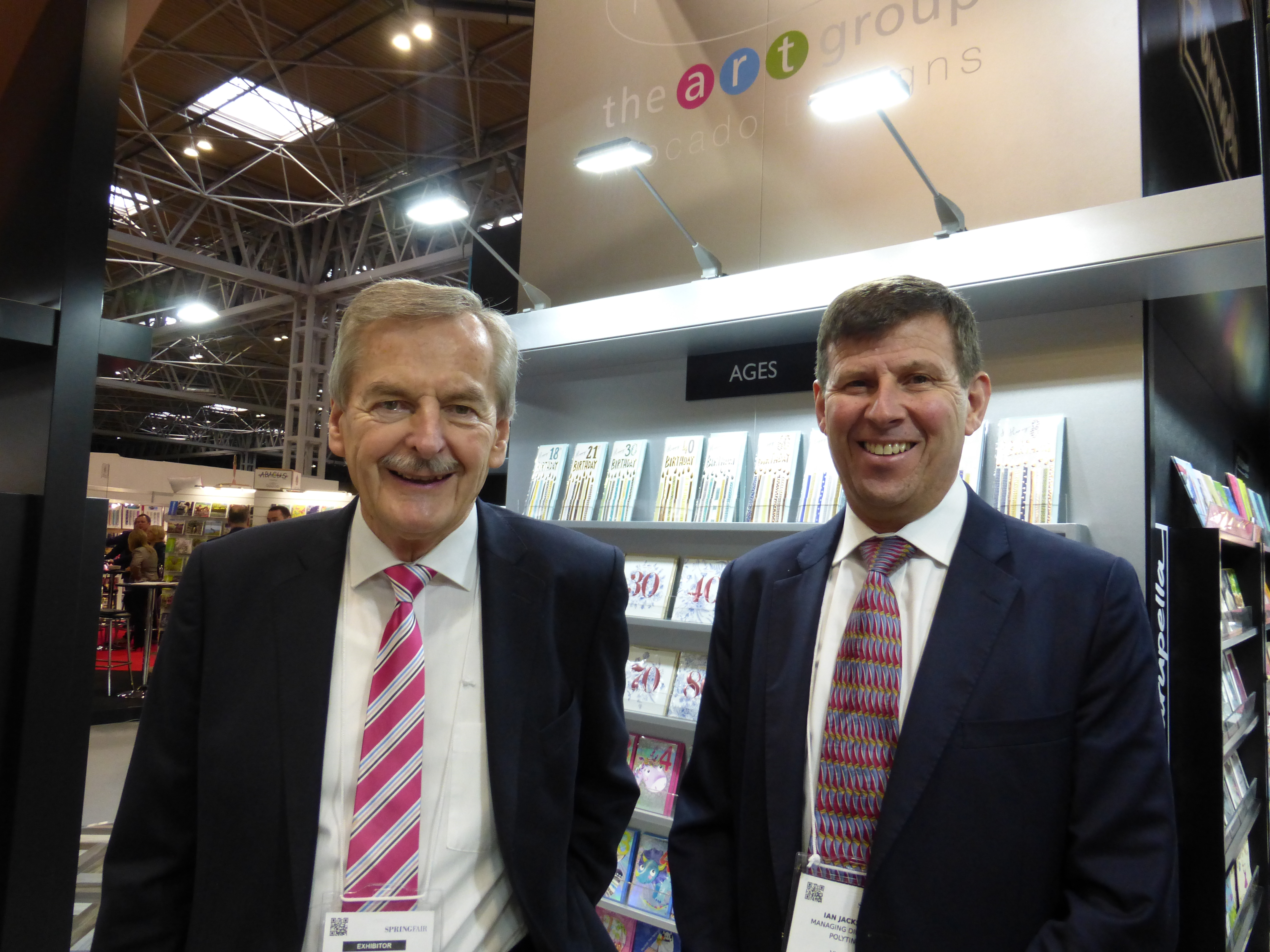 Above: Ian Jackson (right), ceo of Paper Design group with Simon Elvin.