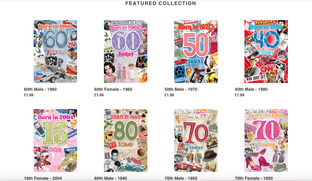 Above: The Memory Lane collection from Cherry Orchard Publishing is one of ther featured ranges on the new website.