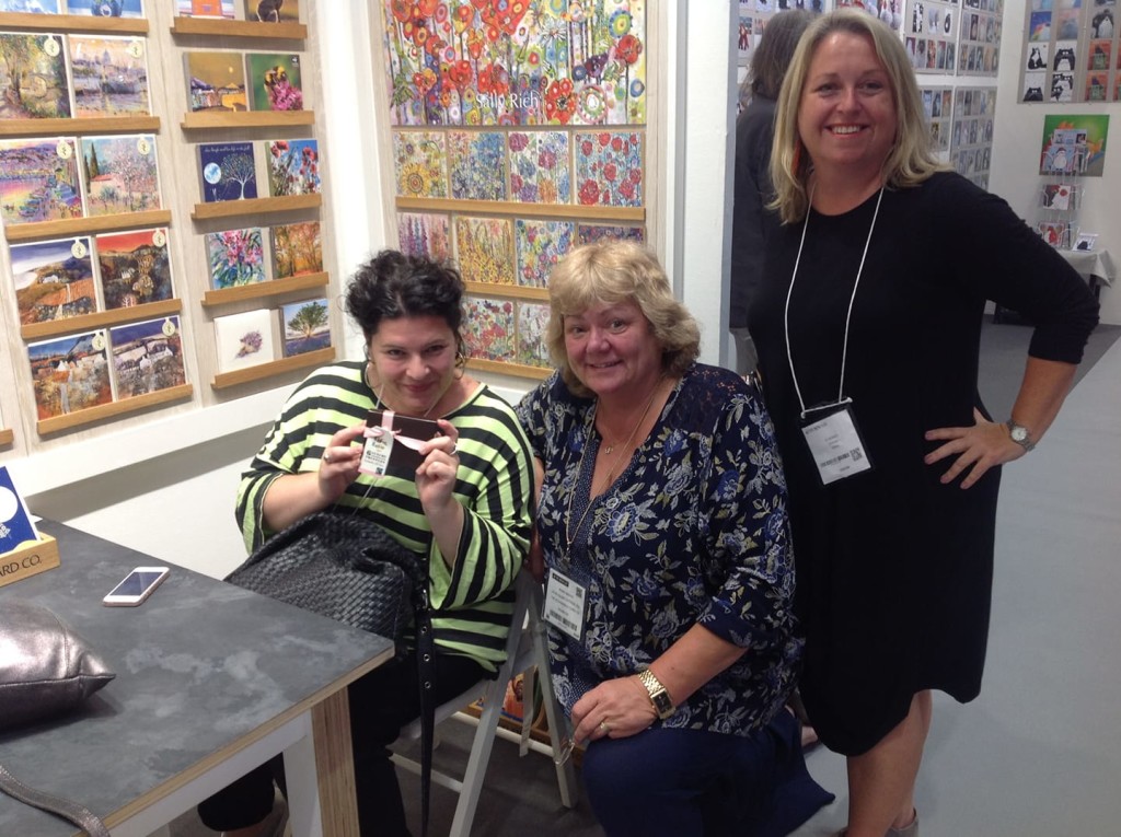 Above: Penny Maggs (centre) on The Eco-friendly Card Company stand at a previous Spring Fair.