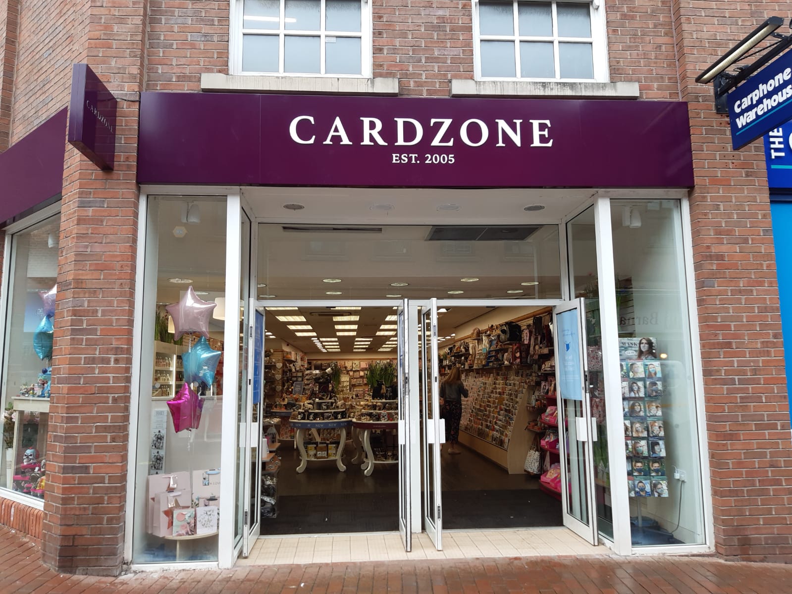 Above: Cardzone’s new branding on its new Macclesfield store.