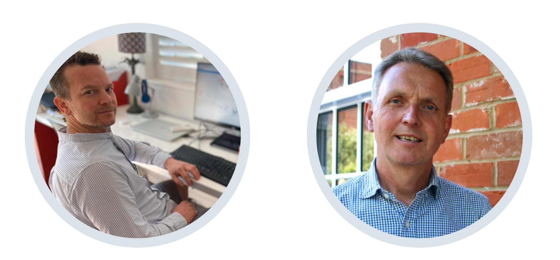 Above: John Aspin (right), now chairman of the company, founded the company when technology was a tiny ‘byte’ of what it is now in the trade. The business is now run day to day by his son Nathan as managing director.