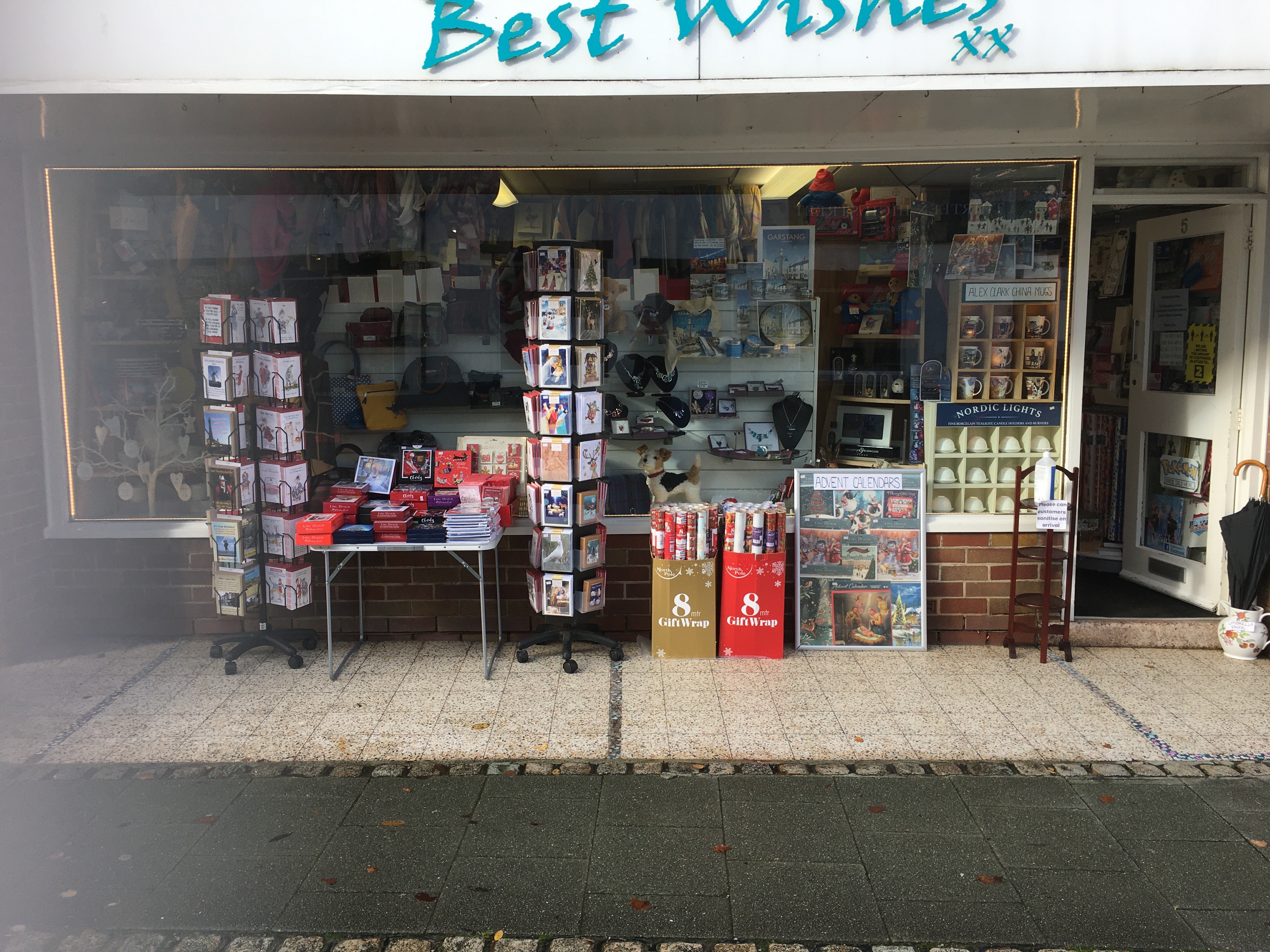 Above: Best Wishes extended its Christmas displays to outside the shop.