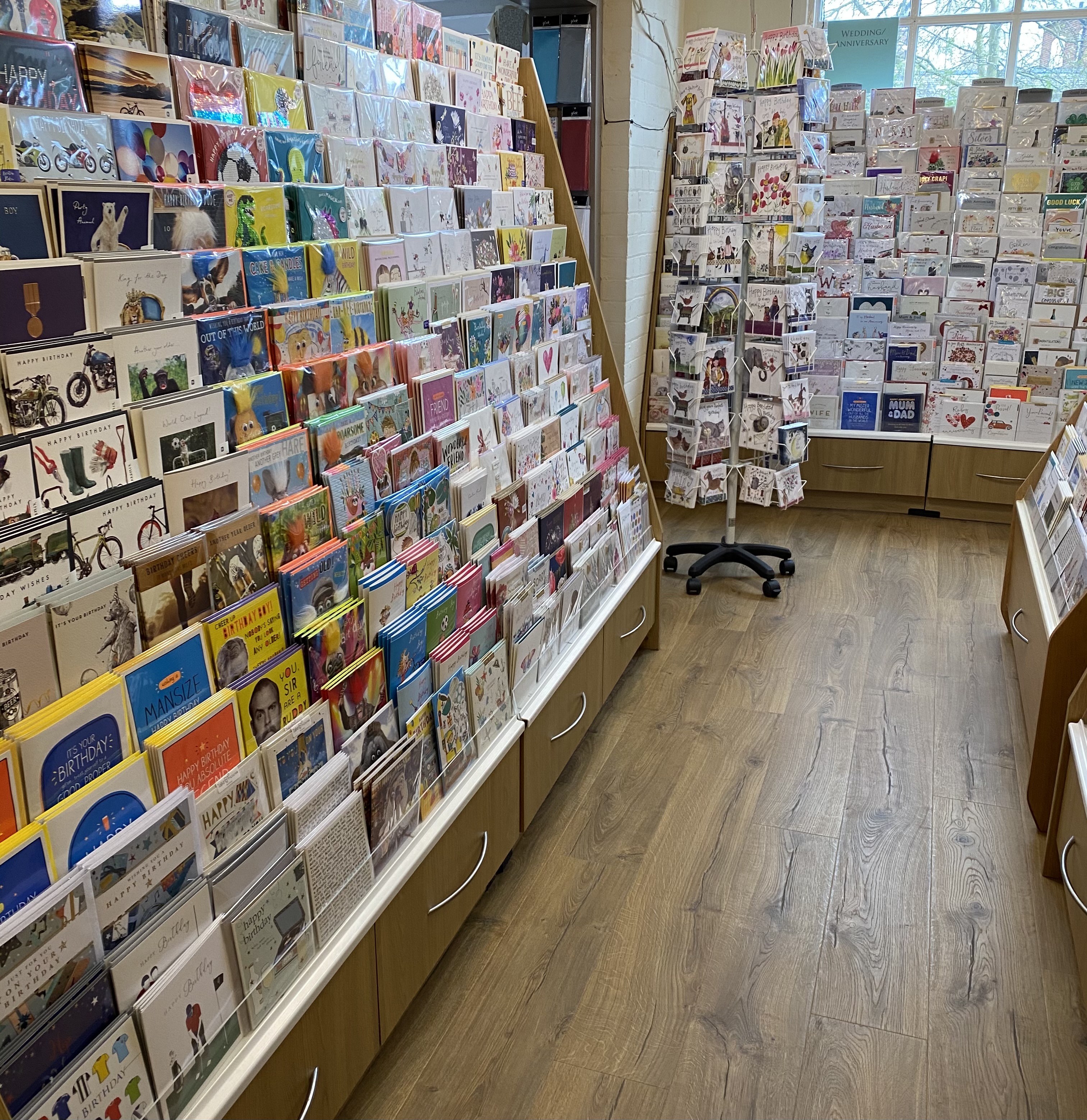 Above and below: The Tutbury Present Company was brimming with new cards and gifts on reopening.