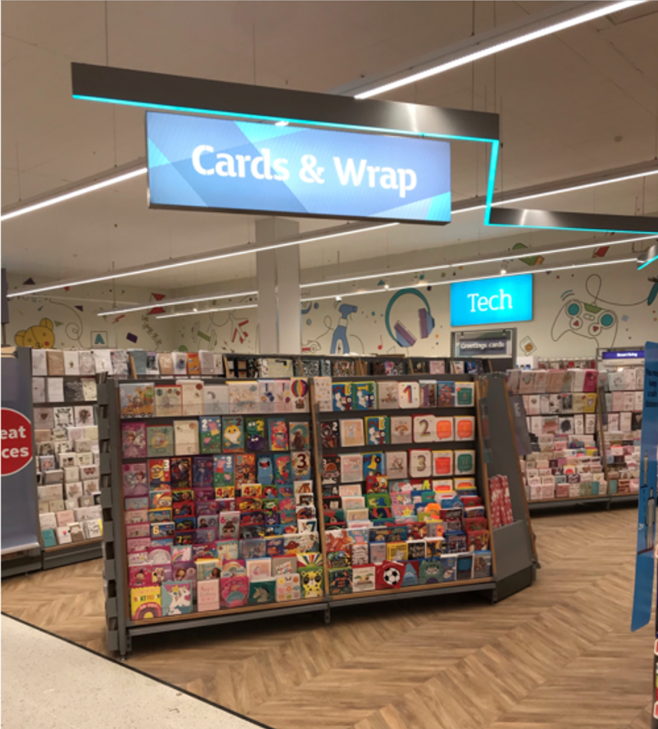 Above: A new look card department has been introduced into a number of Sainsbury’s stores over the last few months.