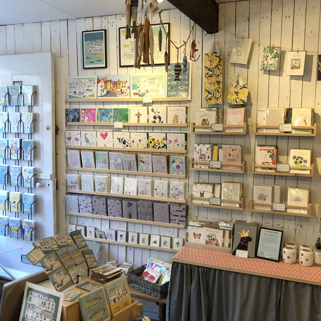 Above: The shop’s selection of products reflects its coastal location.