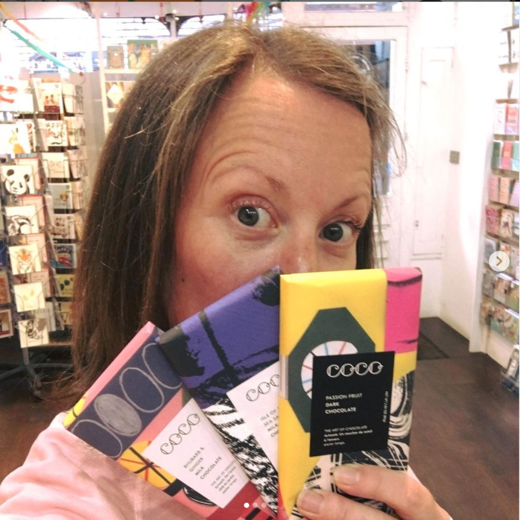 Above: Heidi with some of the latest products from Coco Chocolatier.