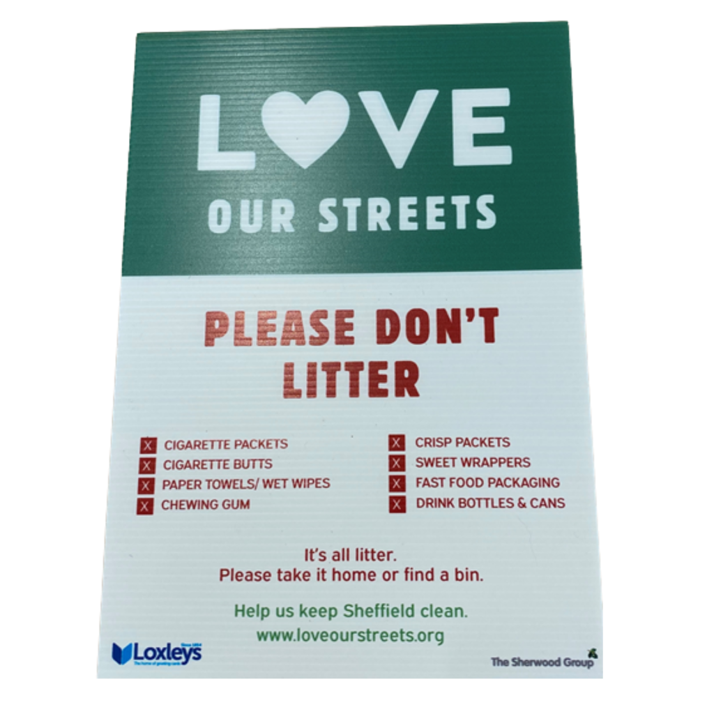 Above: One of the posters that encouraged those in Sheffield to take responsibility for their litter.