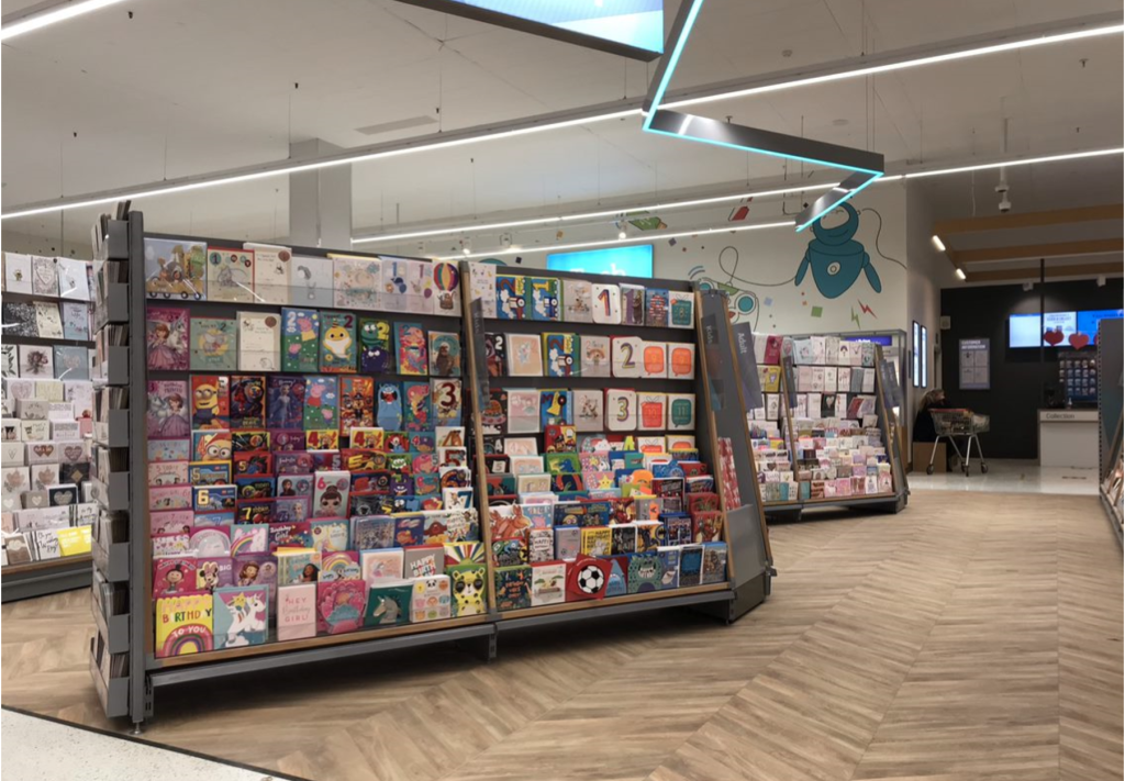 Above: One of the new look card displays in Sainsbury’s.