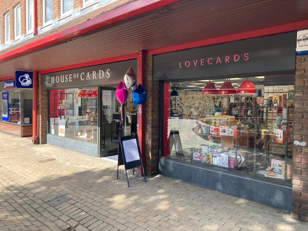 Above: The new House of Cards shop in Woodley opened last week.