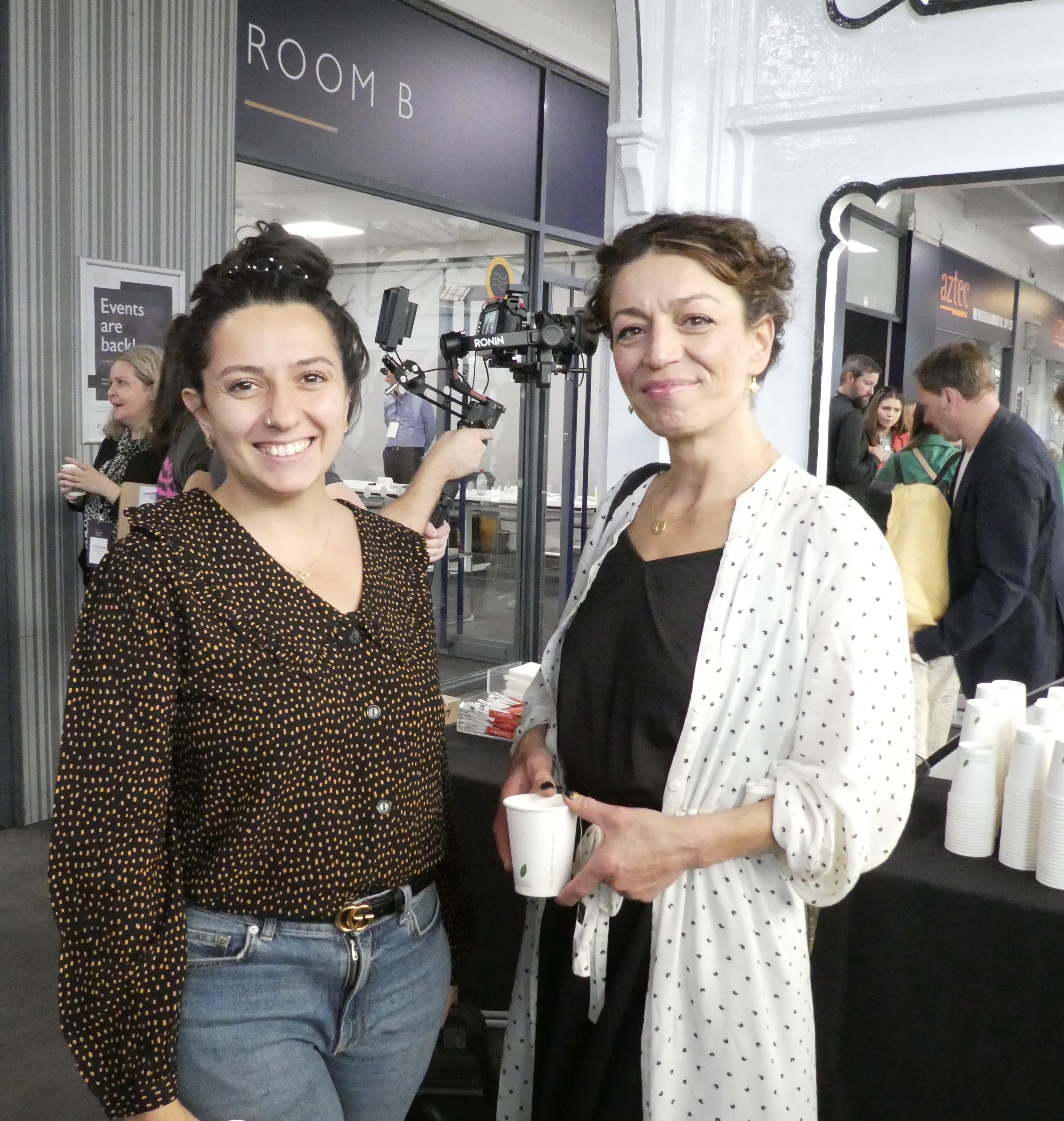 Above: It was a great opportunity for retailer friends – including Lark’s Priya Aurora-Crowe (left) and Jumping Bean’s Niloufar Noorbakhsh - to catch up.