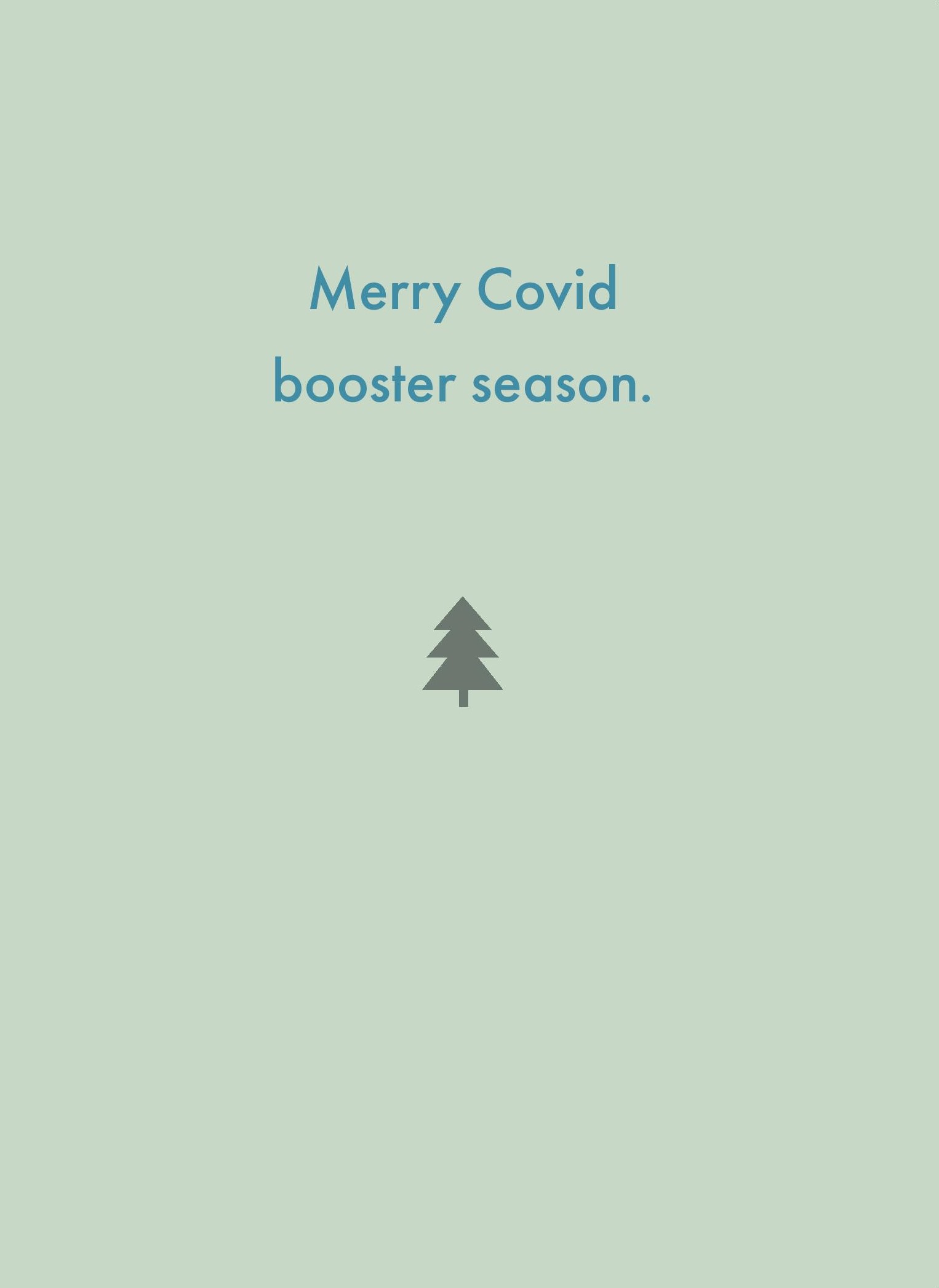 Above: A topical Christmas design from Deadpan Cards.