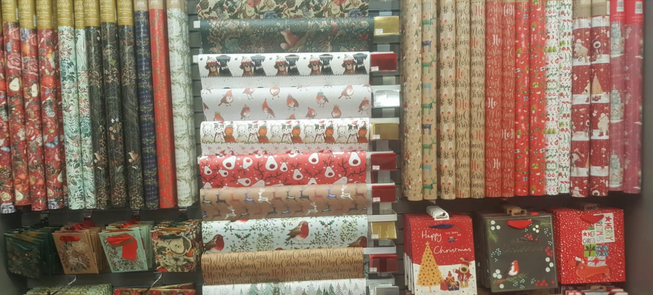 Above: Part of the giftwrap display in Reflections.