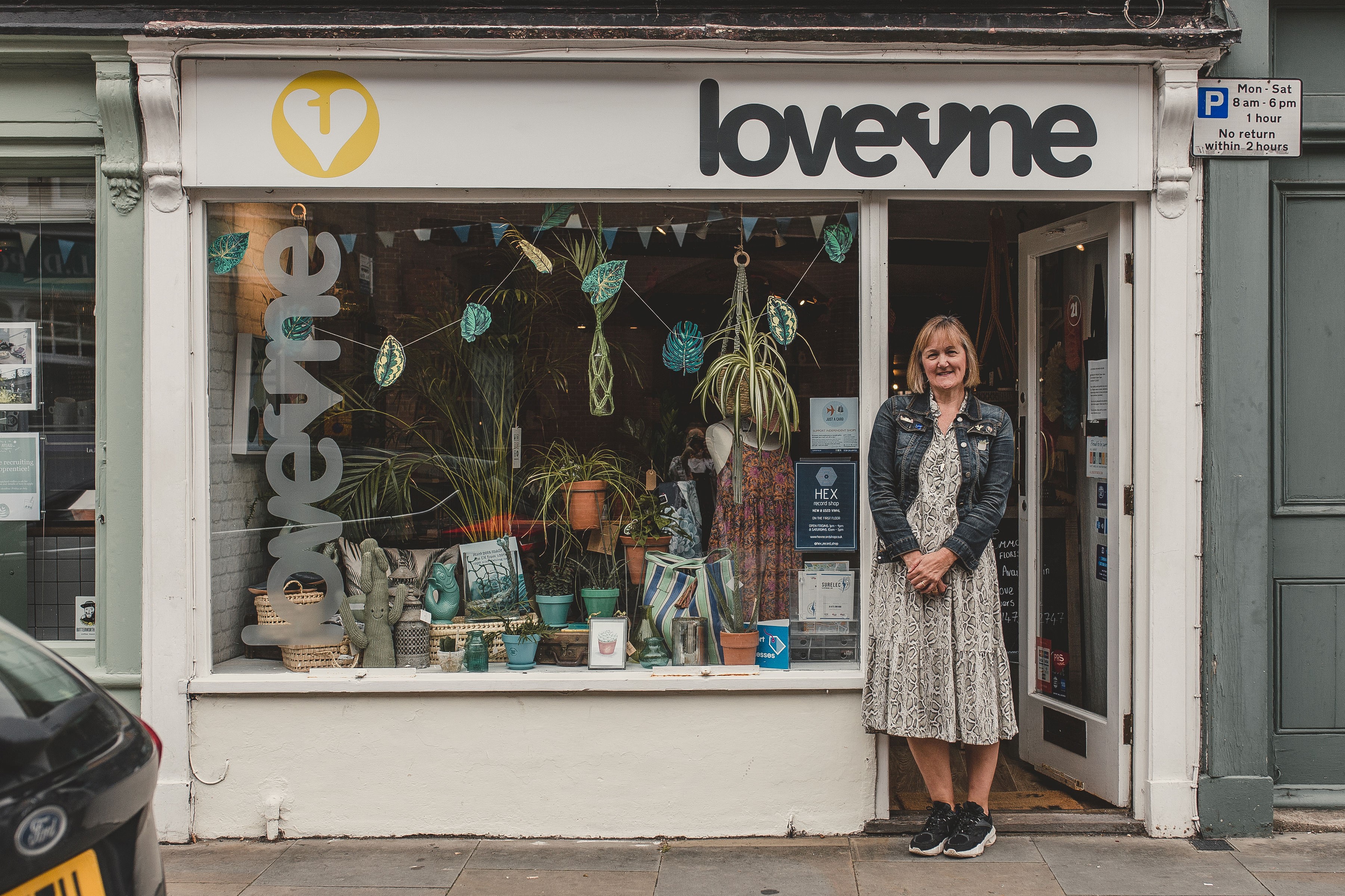 Above: Cathy Frost outside Loveone has joined the new trading platform.