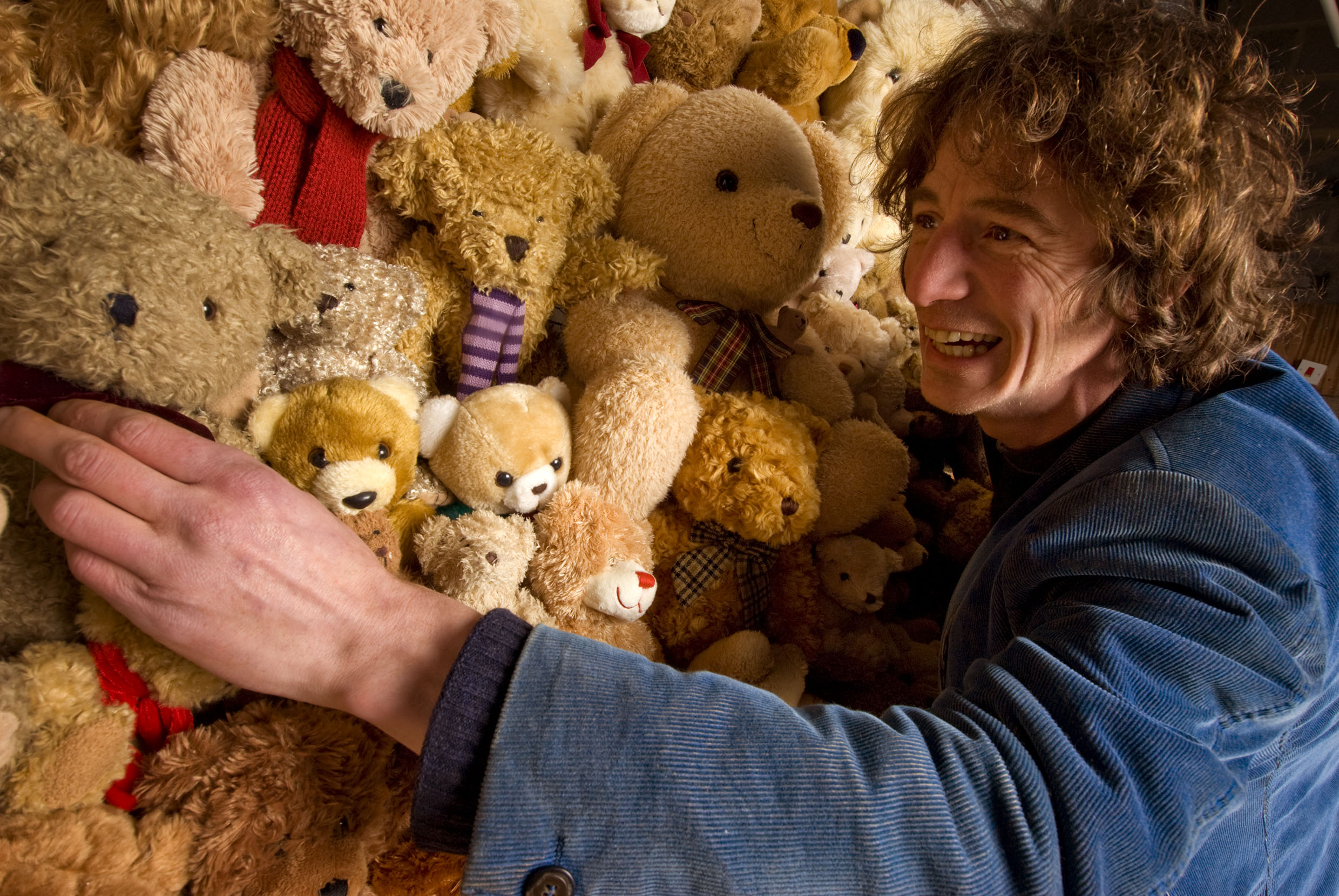 Above: Greg in the early days of Photowrap, styling his teddies design. 