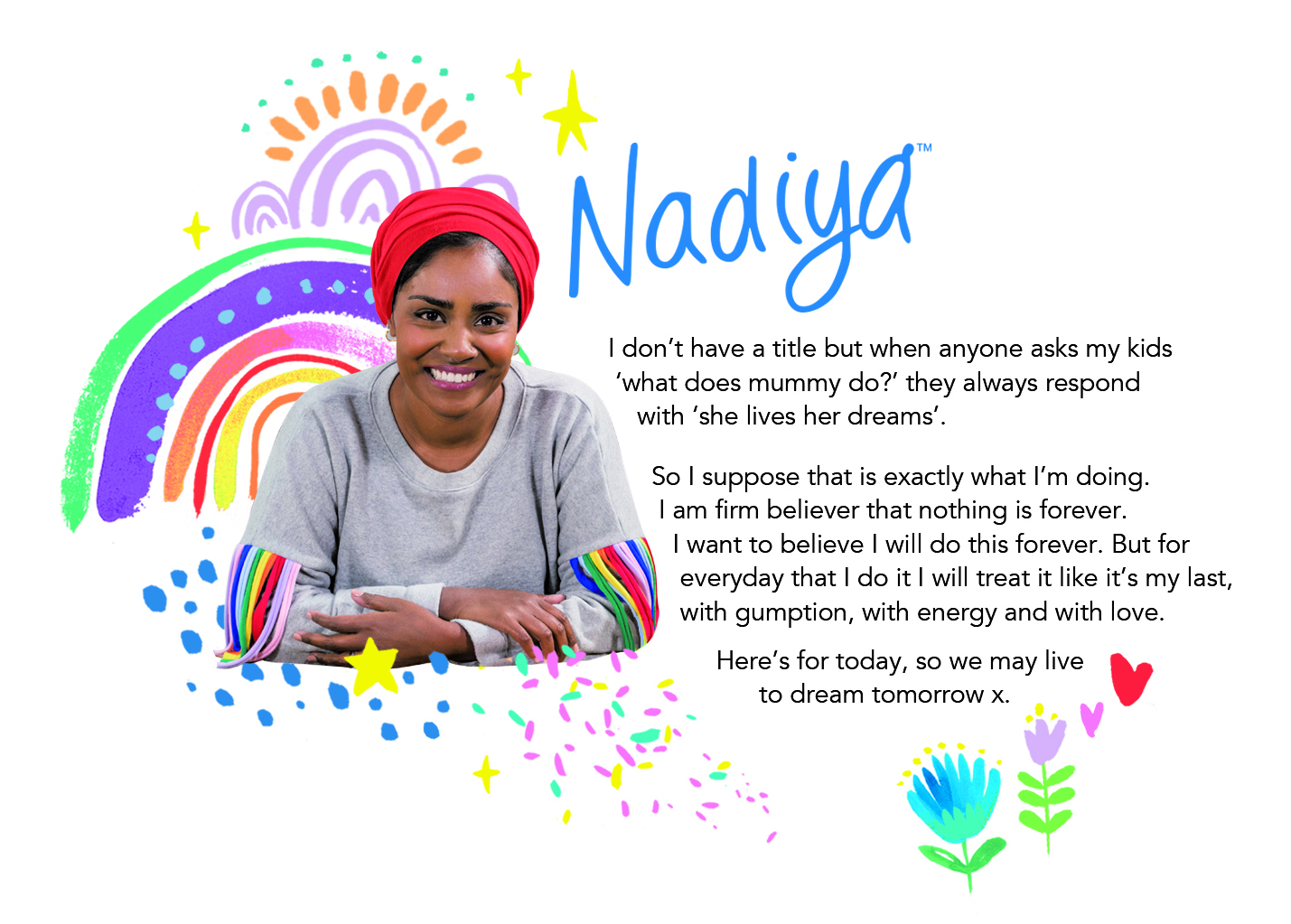 Above: The message from Nadiya that appears on the backs of the new Woodmansterne card range.