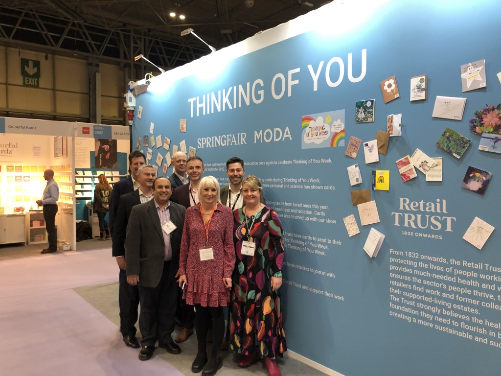 Above: Members of the GCA council at the Thinking of You Week feature wall, which showcased many members supportive card designs