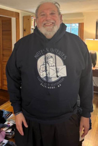 Above: Company founder Alan Harnik in his new N&Q sweatshirt